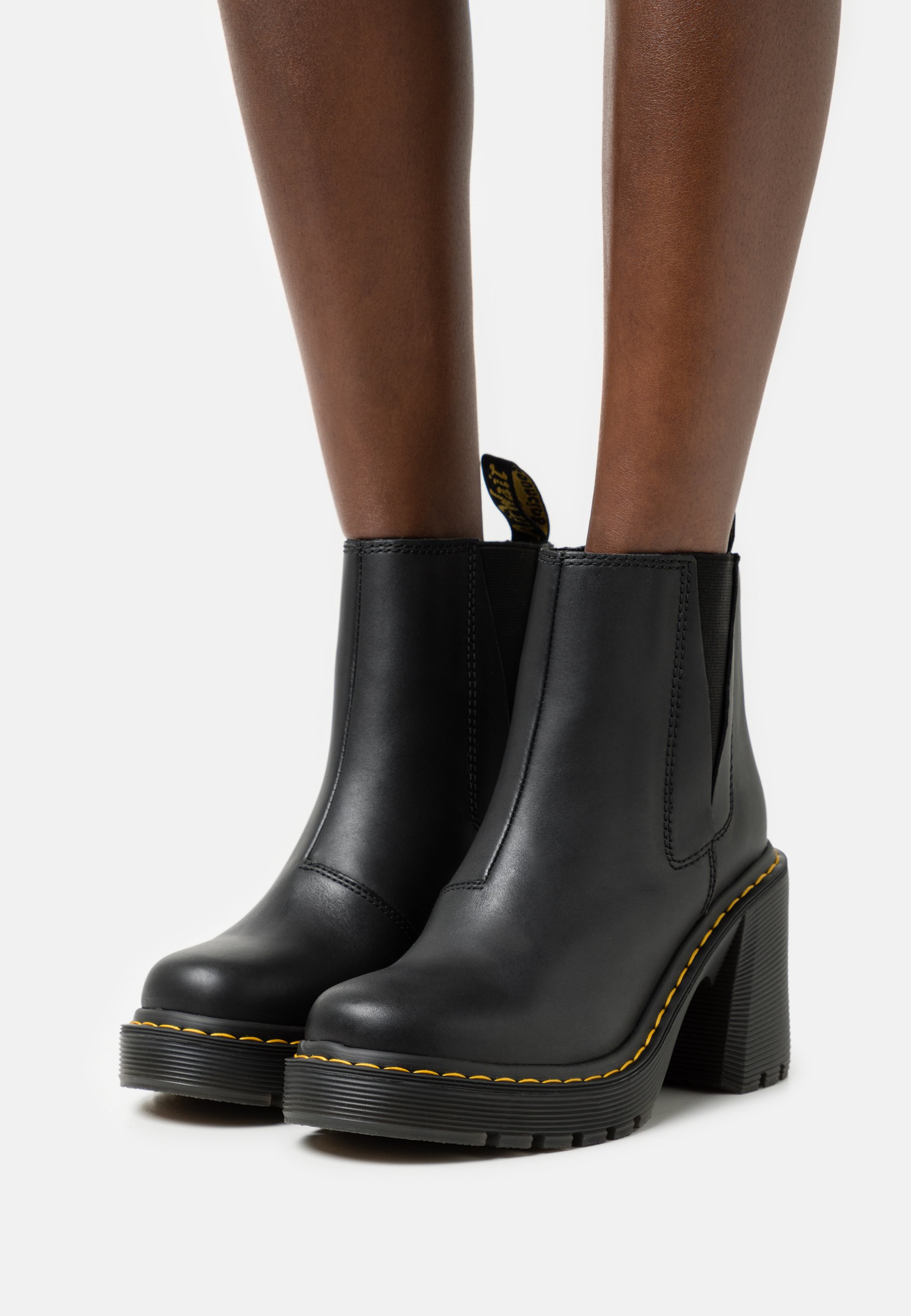 Dr. Martens SPENCE - Platform ankle boots - black sendal/black