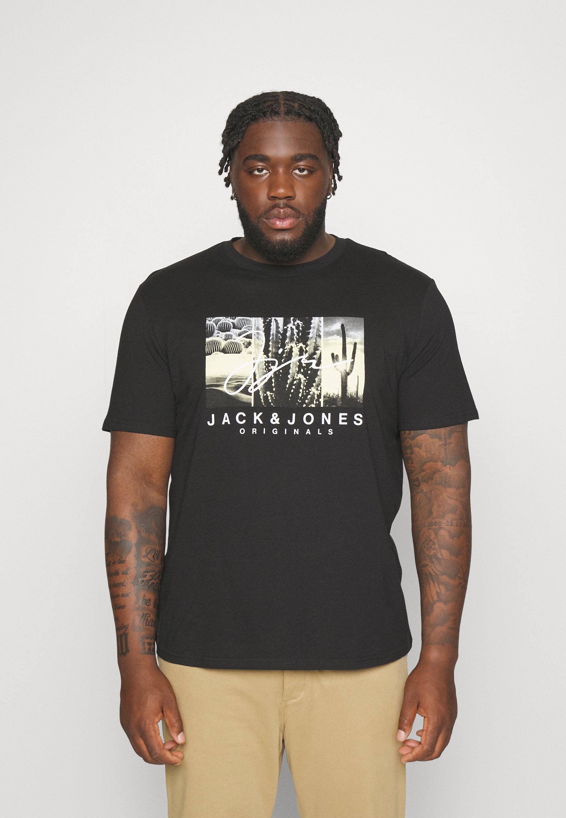 Jack &Jones JORSPLASH PHOTO TEE CREW NECK  - Print T-shirt - black