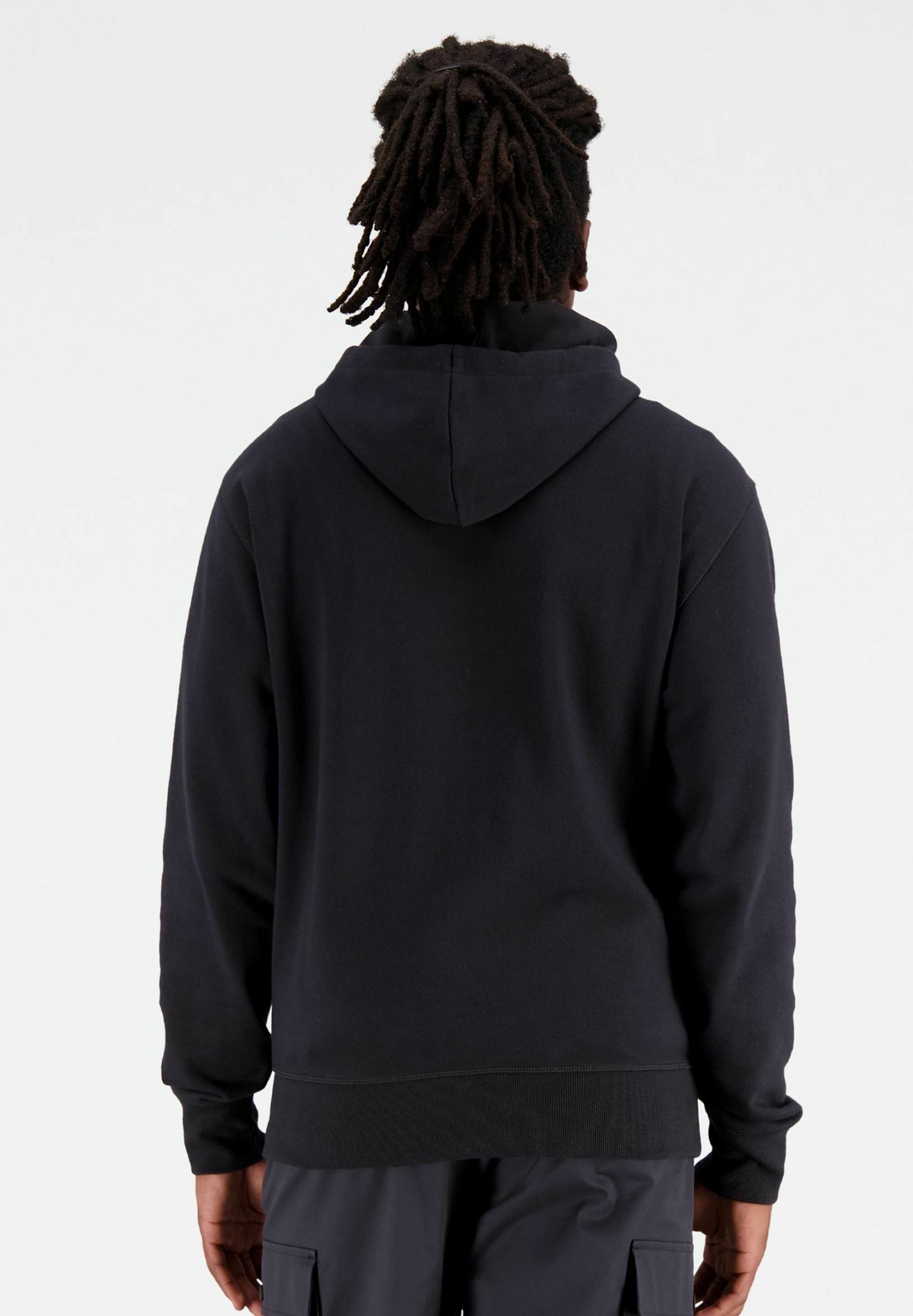 NB ESSENTIALS STACKED LOGO - Zip-up sweatshirt - black