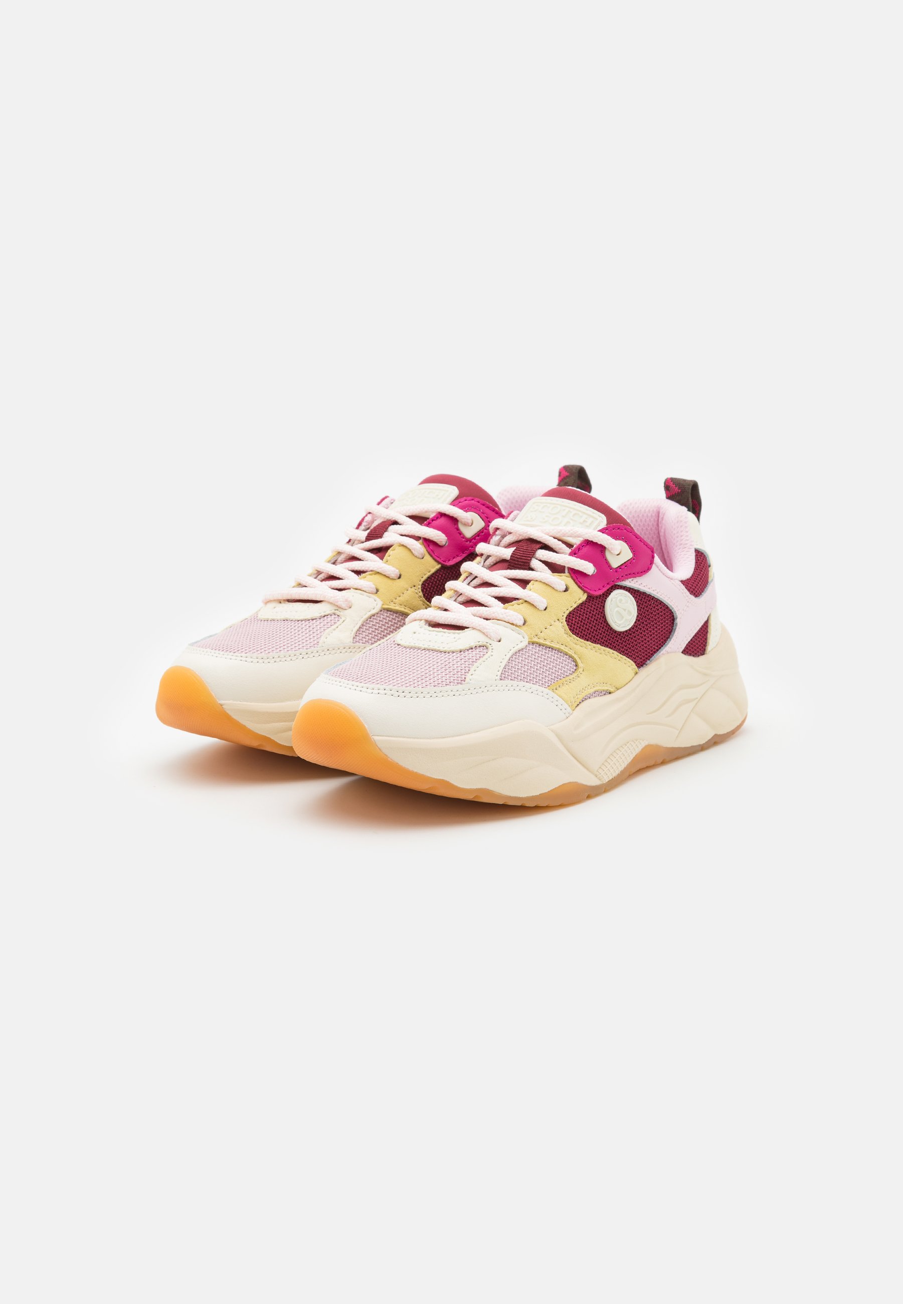 Scotch & Soda CELEST - Trainers - cream/multi-coloured/yellow