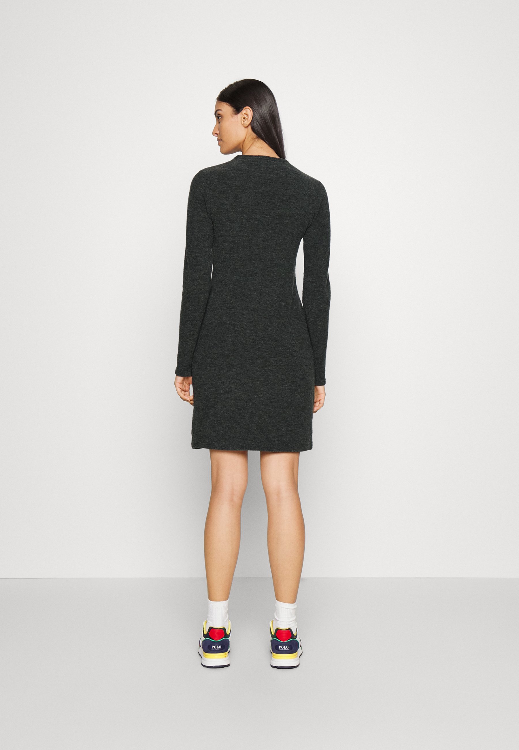 Polo Ralph Lauren MINI LONG SLEEVE DAY DRESS - Jumper dress - medium heather/grey