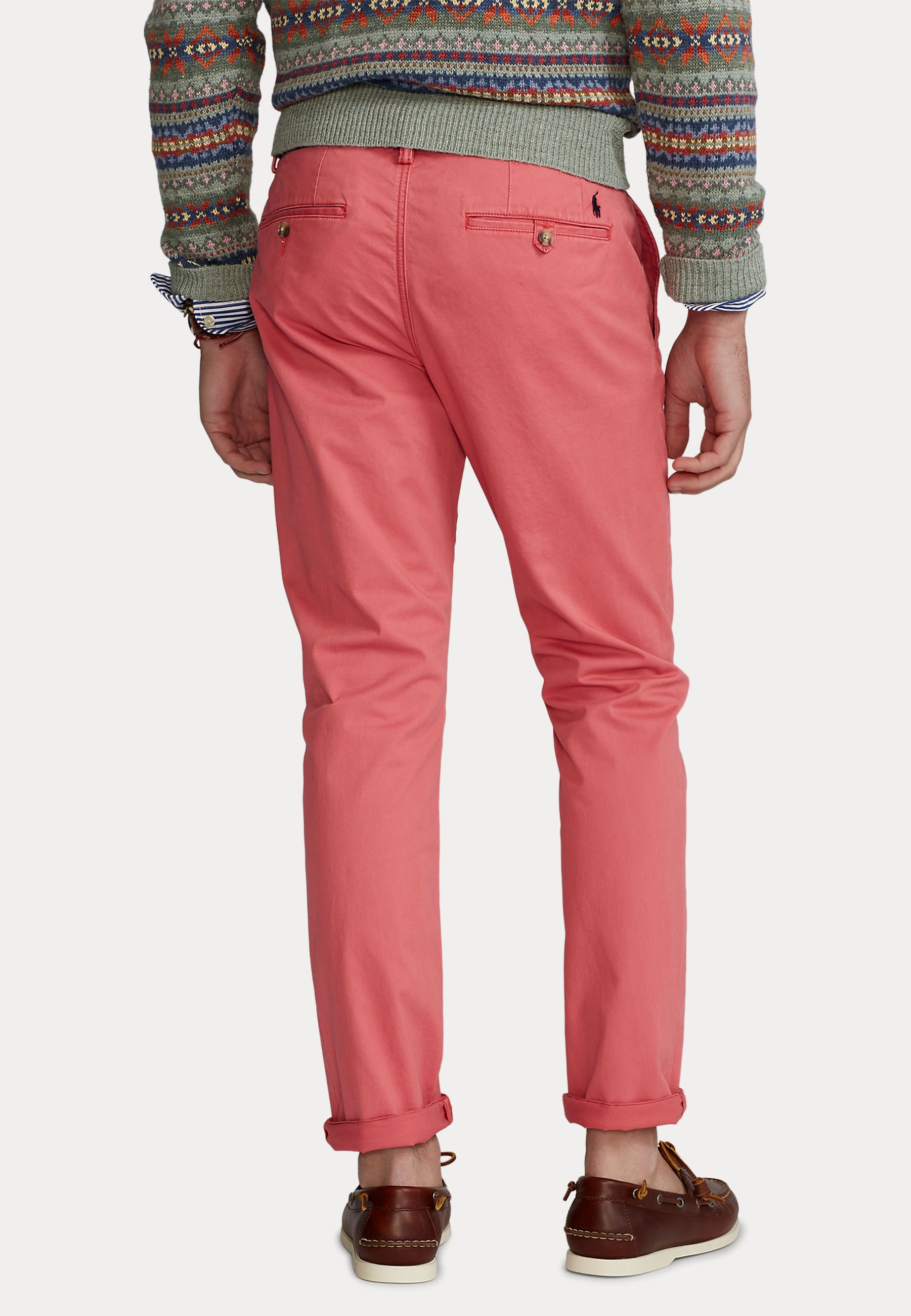 Polo Ralph Lauren STRETCH SLIM FIT TROUSER - Chinos - nantucket red/red