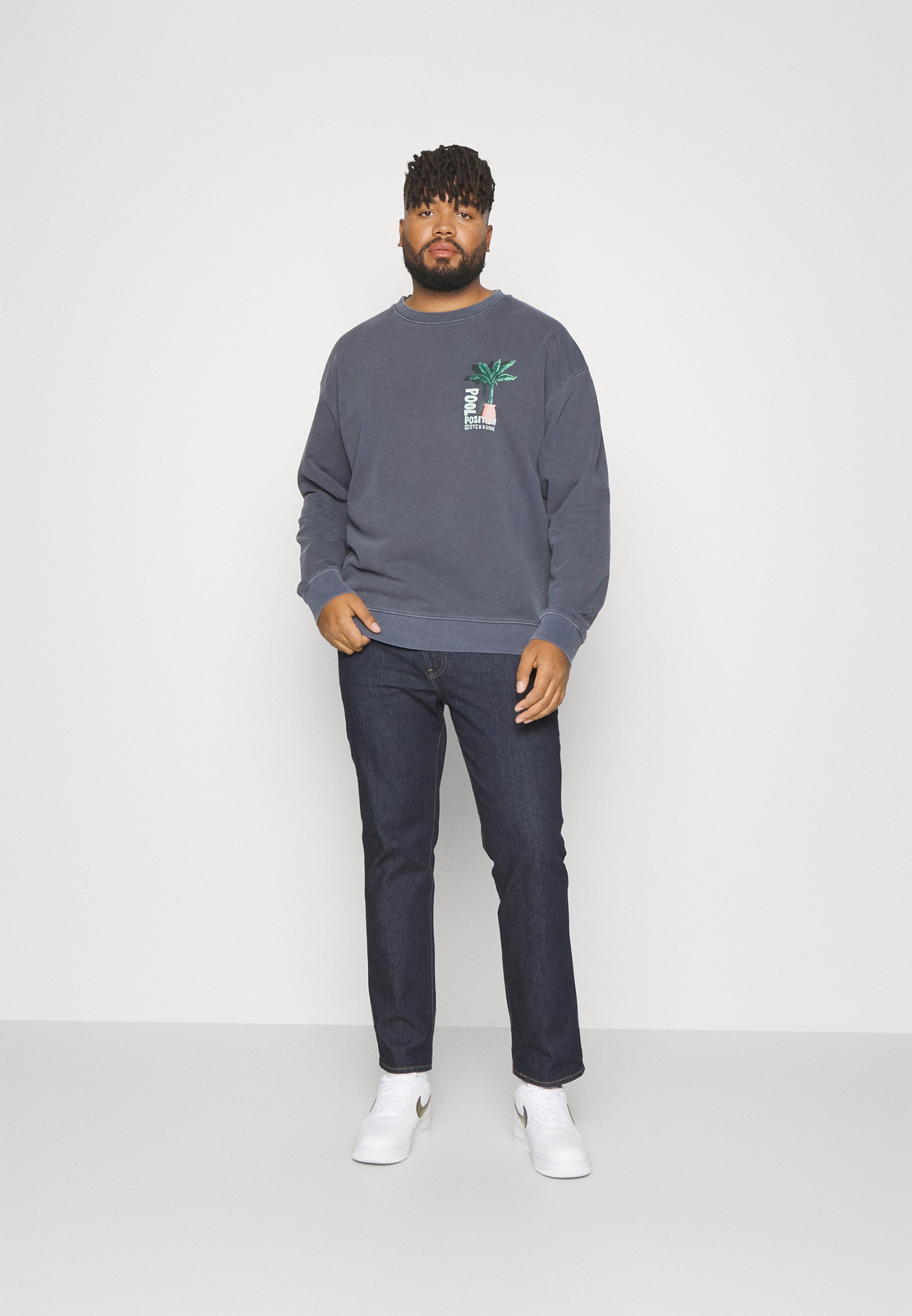 Scotch & Soda GARMENT DYE ARTWORK  - Sweatshirt - navy/dark blue