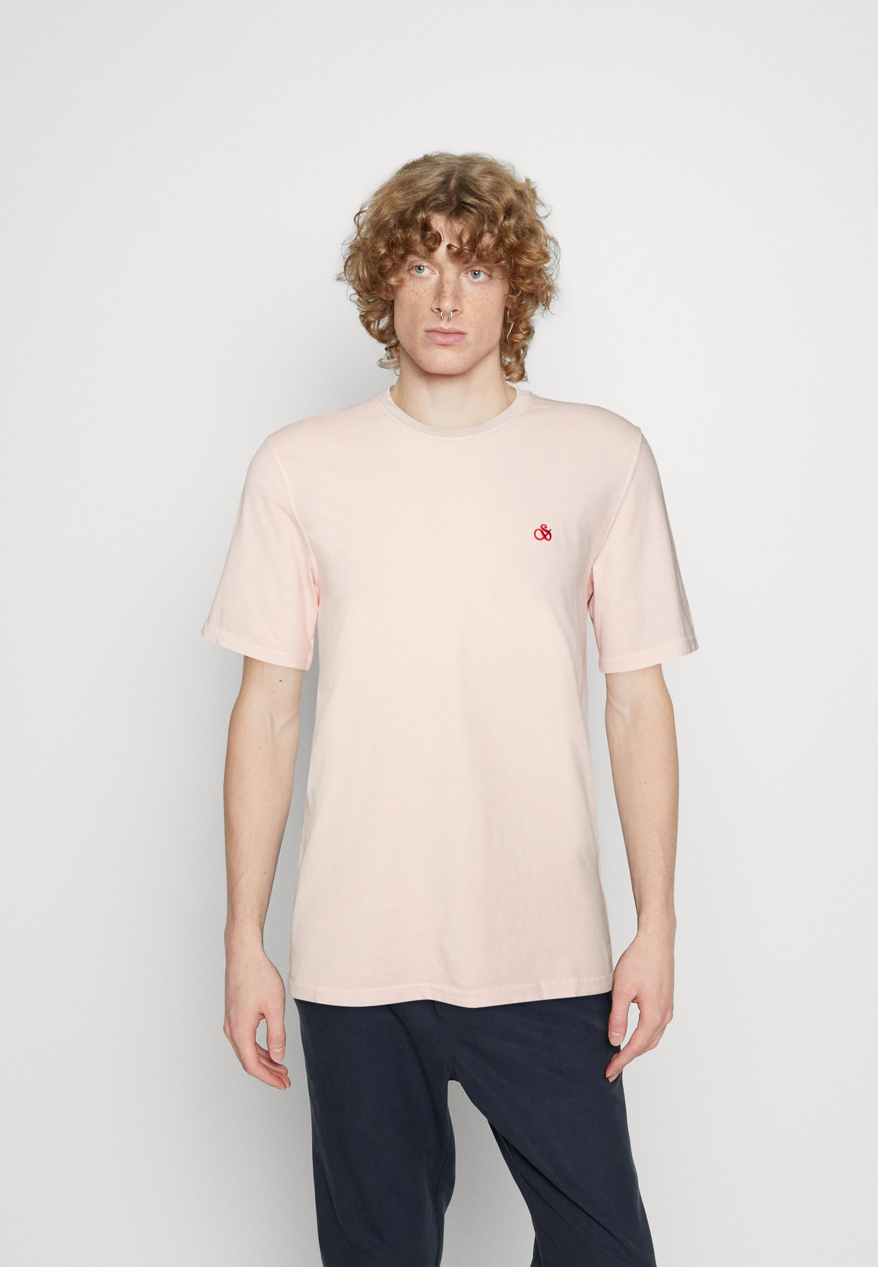 Scotch & Soda GARMENT DYE LOGO REGULAR FIT - Basic T-shirt - rose/pink
