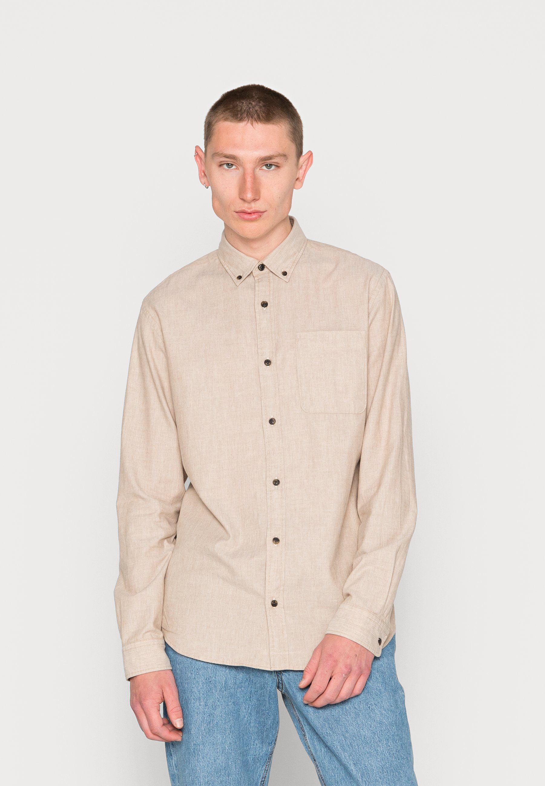 Jack &Jones JJECLASSIC - Shirt - oatmeal/off-white
