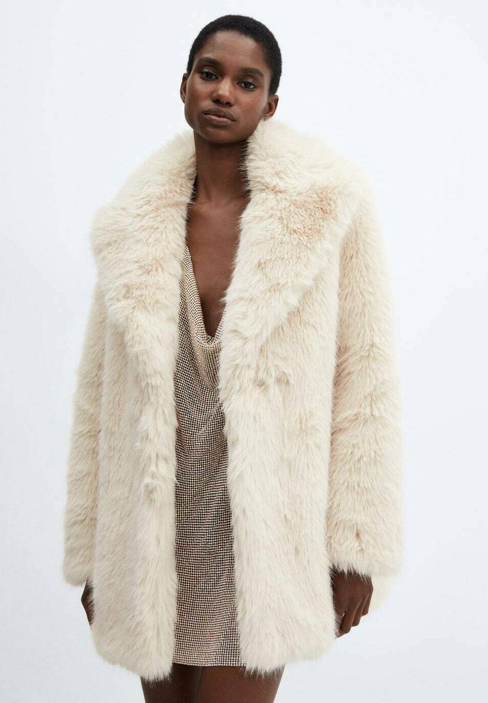 Mango BRINDIS - Winter coat - ecru/off-white