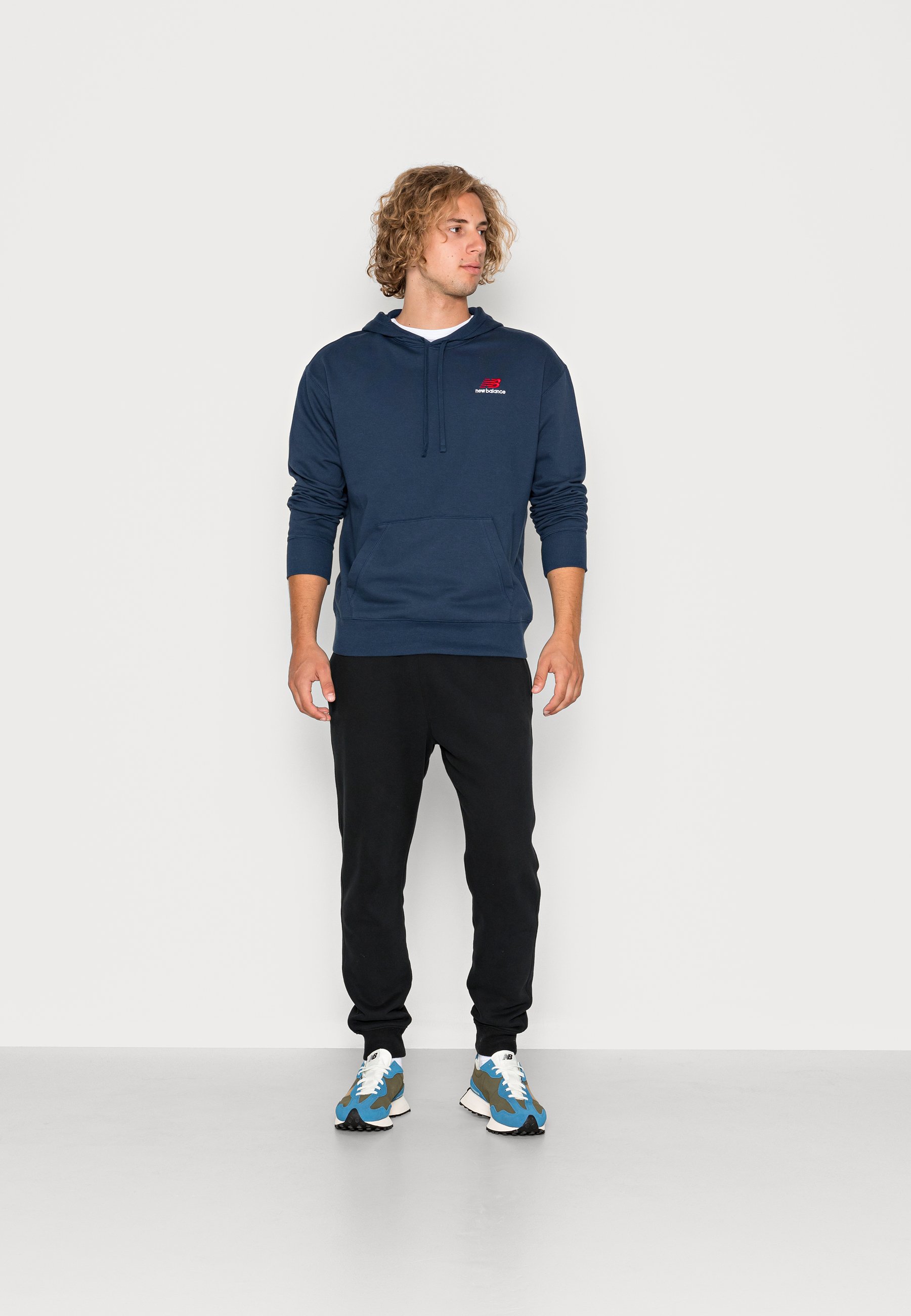 NB UNI-SSENTIALS FRENCH TERRY  - Hoodie - natural indigo/dark blue