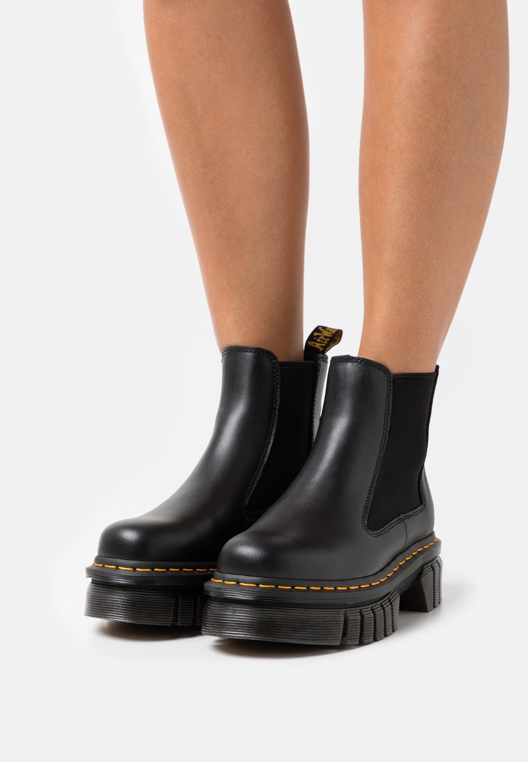 Dr. Martens AUDRICK CHELSEA - Platform ankle boots - black/black