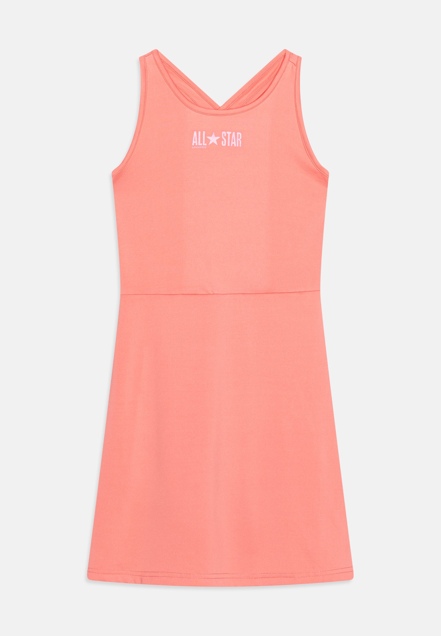 Converse ALL STAR BIKER SHORT DRESS - Jersey dress - lawn flamingo/pink