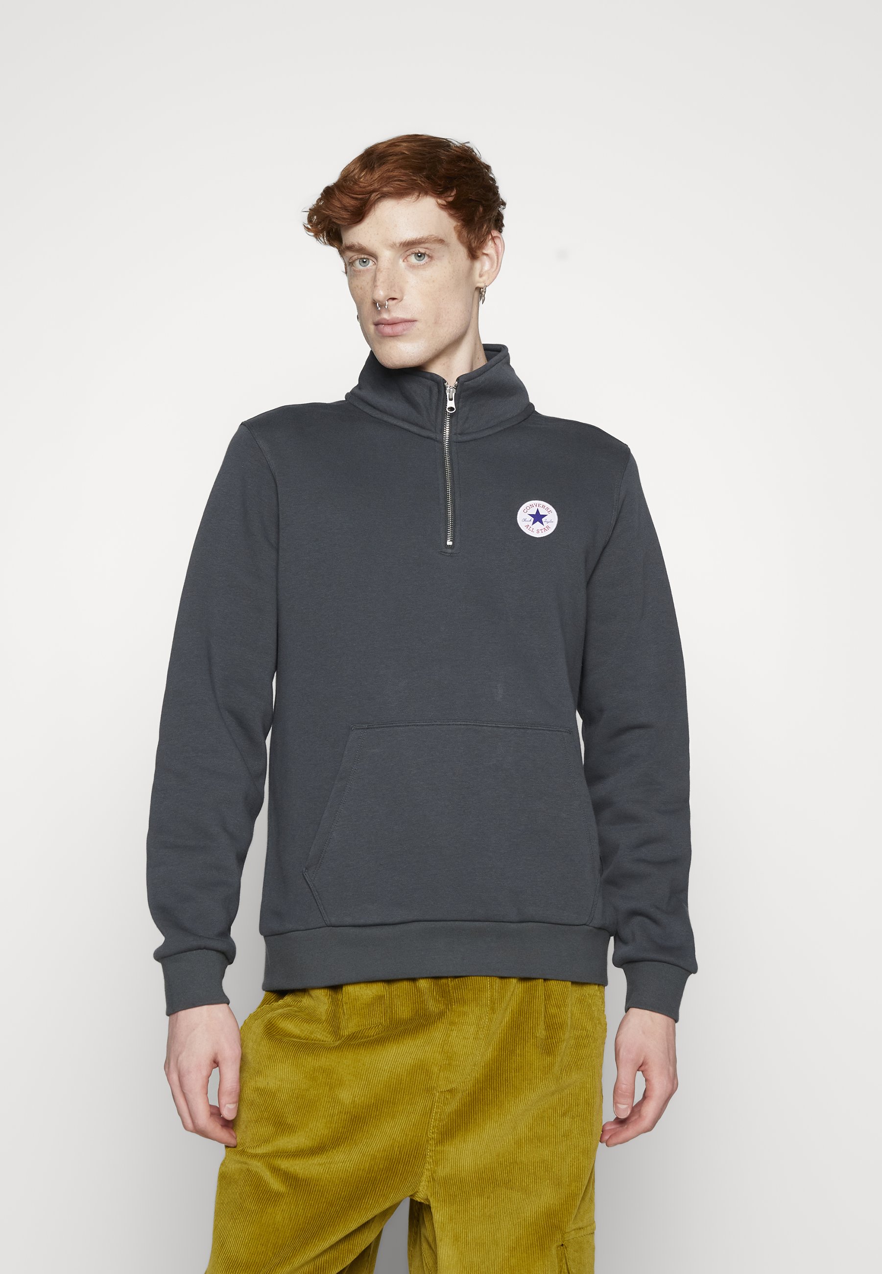Converse RETRO CHUCK QUARTER ZIP UNISEX - Sweatshirt - secret pines/dark green