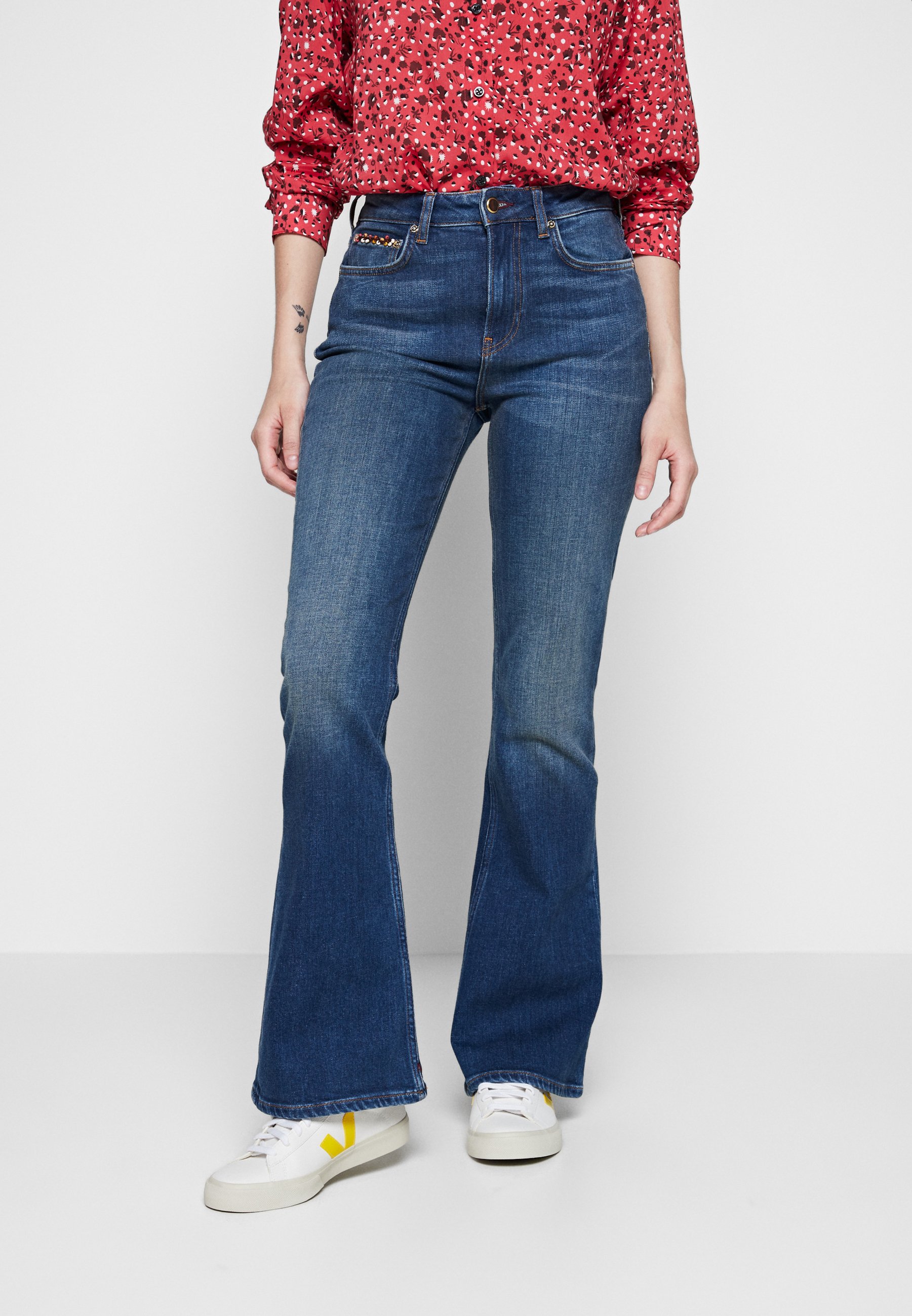 Scotch & Soda THE CHARM - Bootcut jeans - unstoppable blue/red
