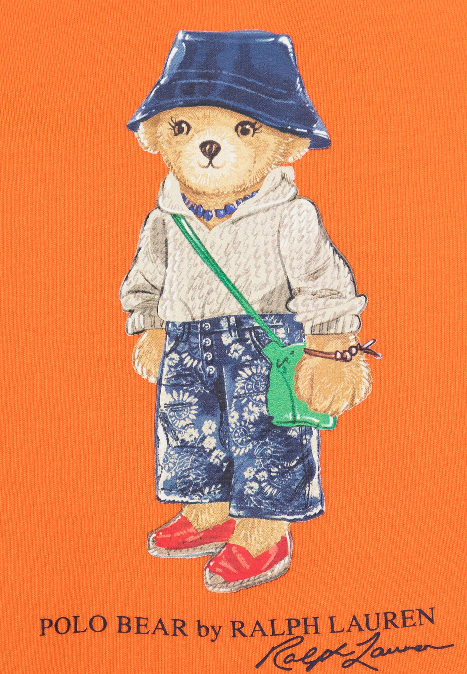 Polo Ralph Lauren BEAR TEE - Print T-shirt - may orange/orange