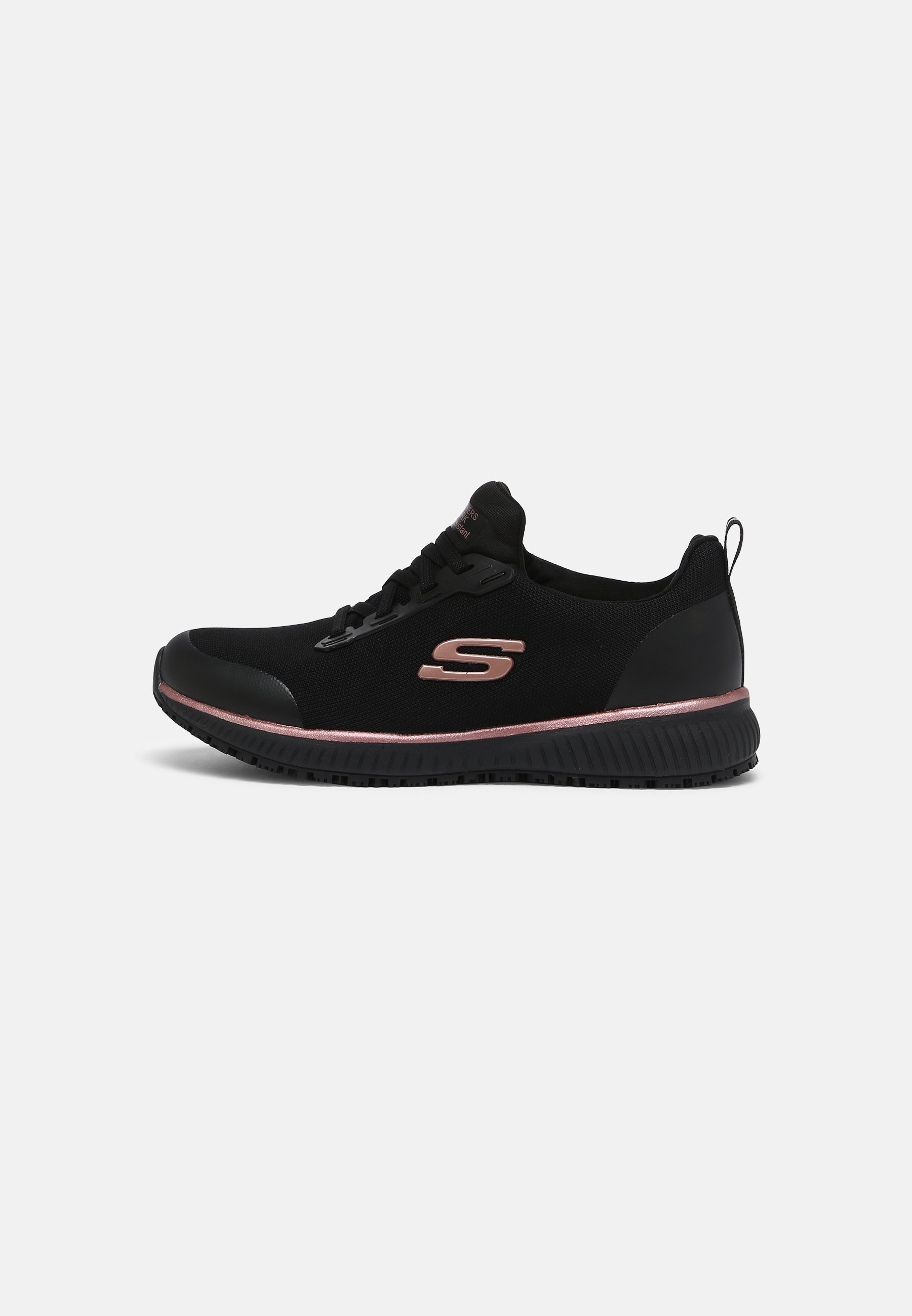 Skechers SQUAD  - Trainers - black/rose gold/black