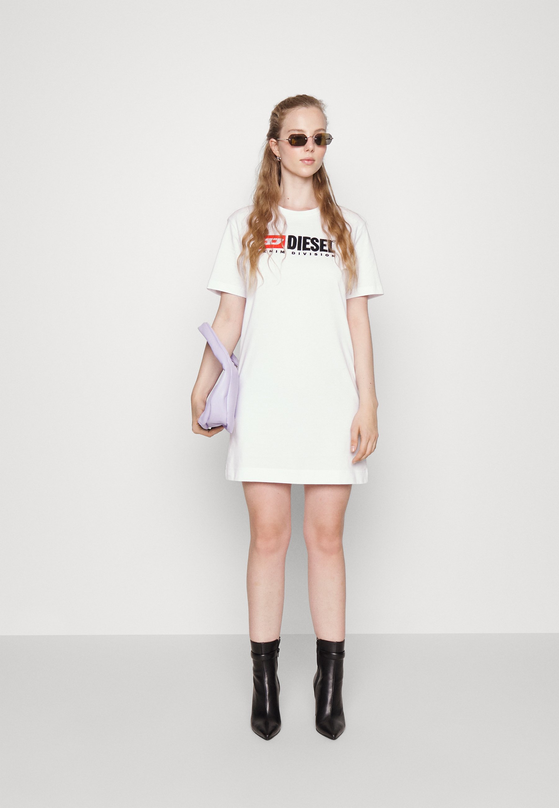 Diesel D-EGOR - Jersey dress - white