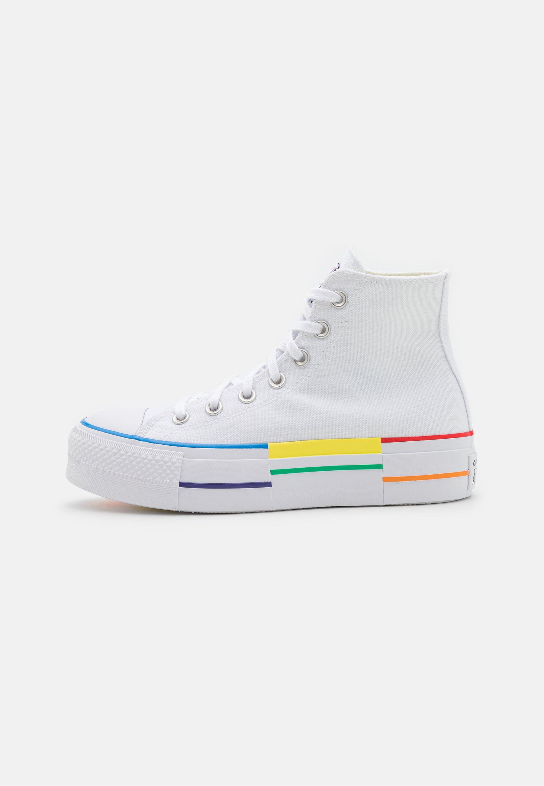 Converse CHUCK TAYLOR ALL STAR LIFT - High-top trainers - white/fresh yellow/gnarly blue/white