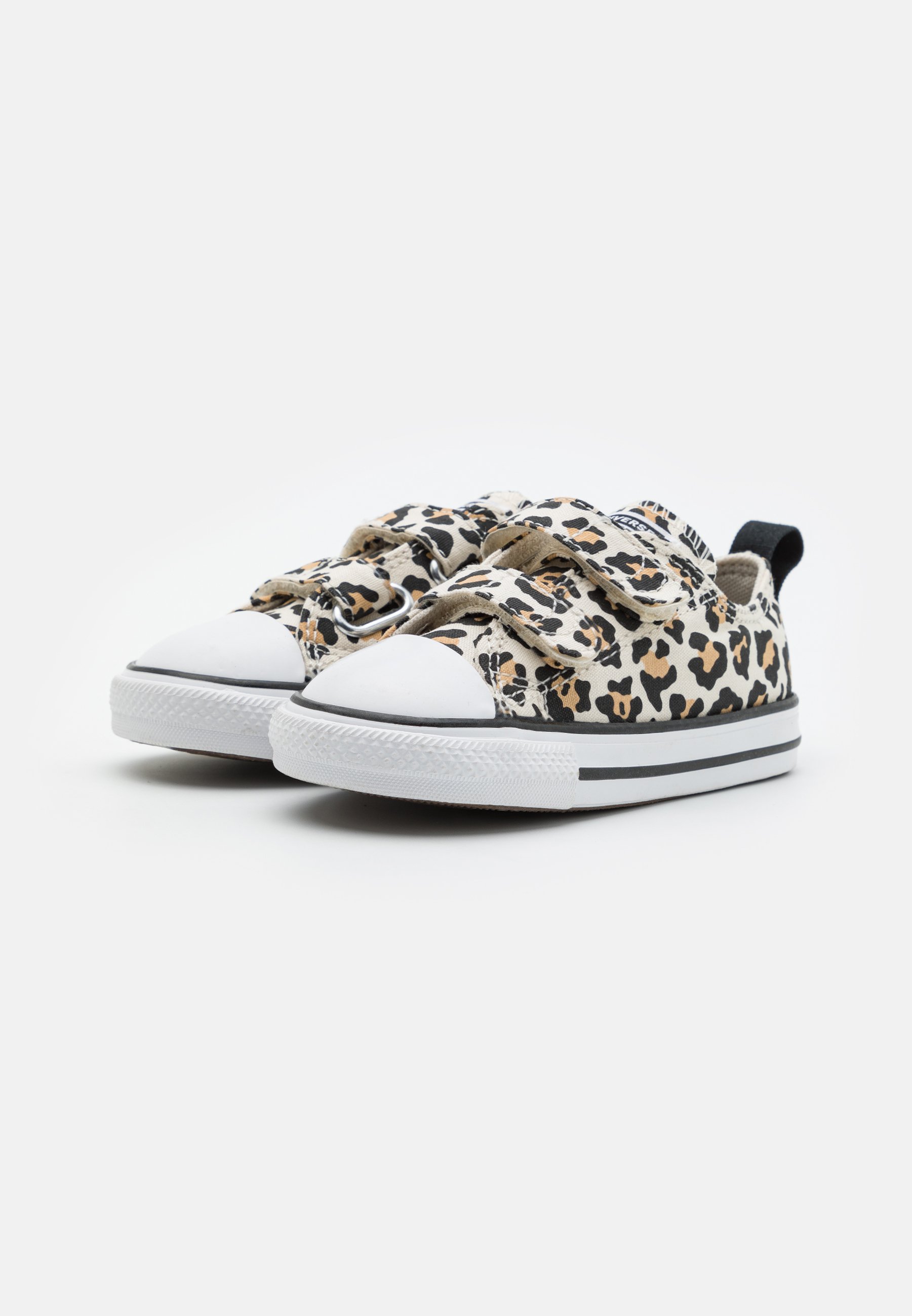 Converse CHUCK TAYLOR ALL STAR EASY ON LEOPARD LOVE TODDLER - Trainers - driftwood/black/white/beige