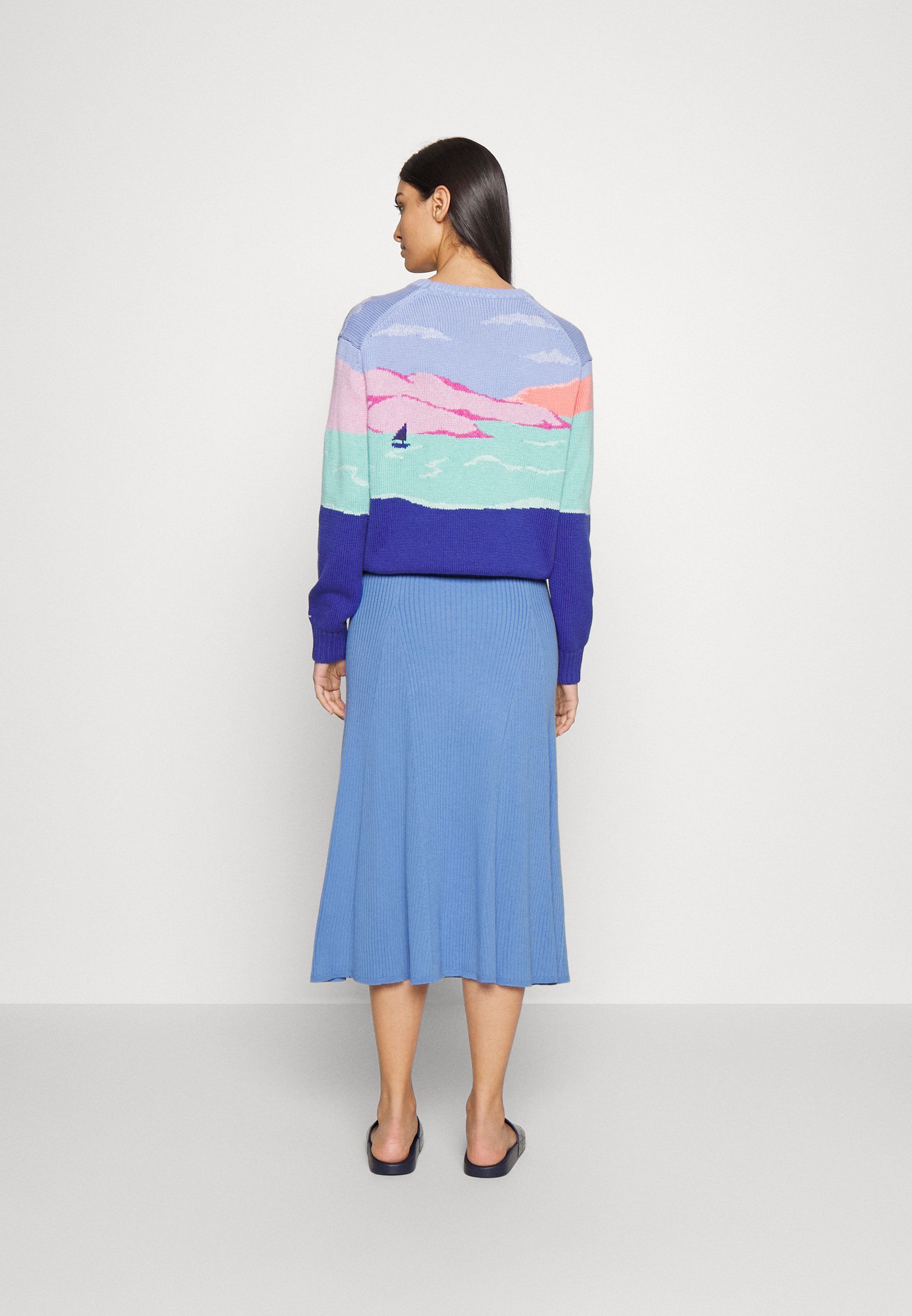 Polo Ralph Lauren SKIRT - A-line skirt - lake blue/blue