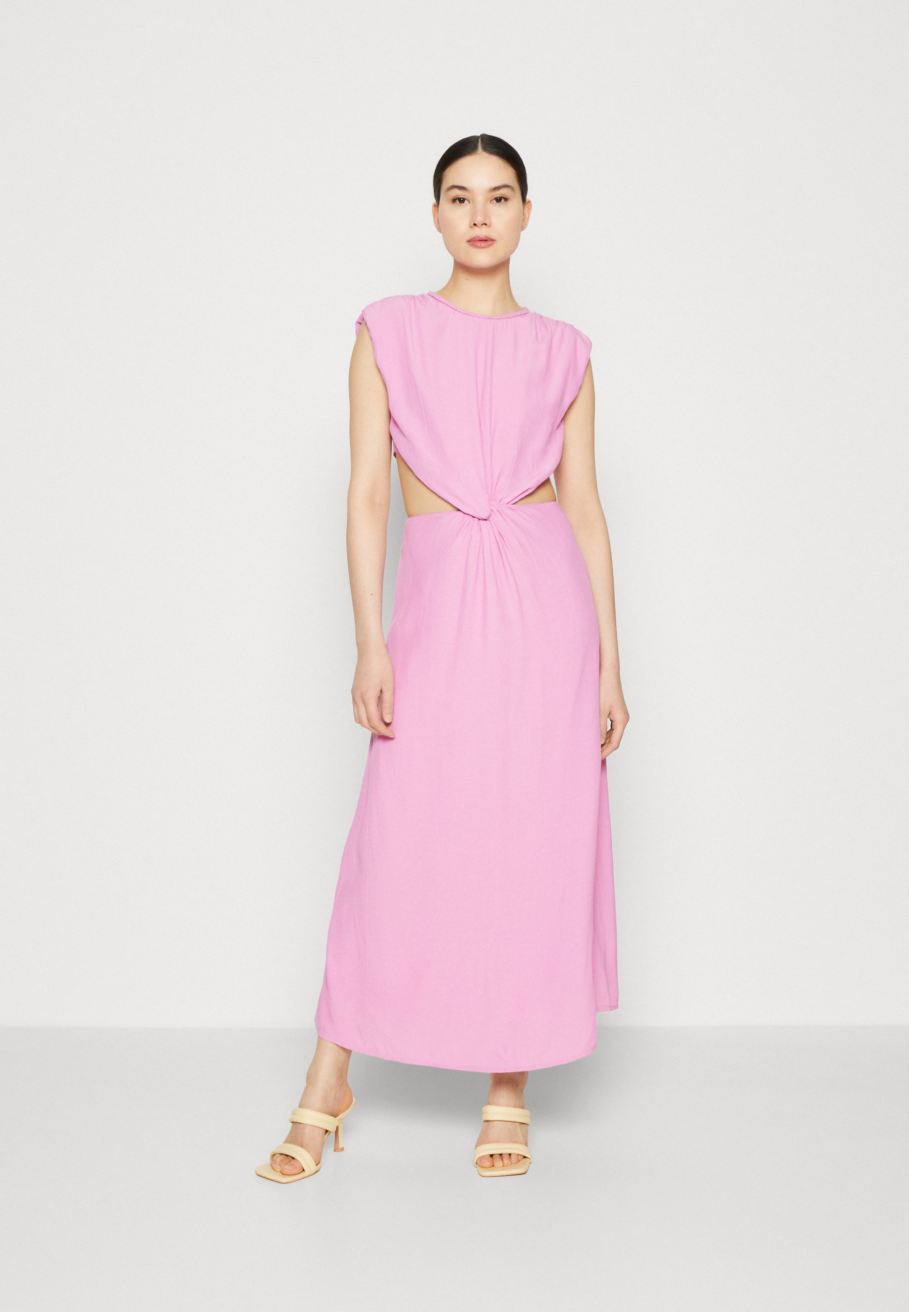 Scotch & Soda DRAPED STRUCTURED SHOULDER MIDI - Maxi dress - orchid pink/pink