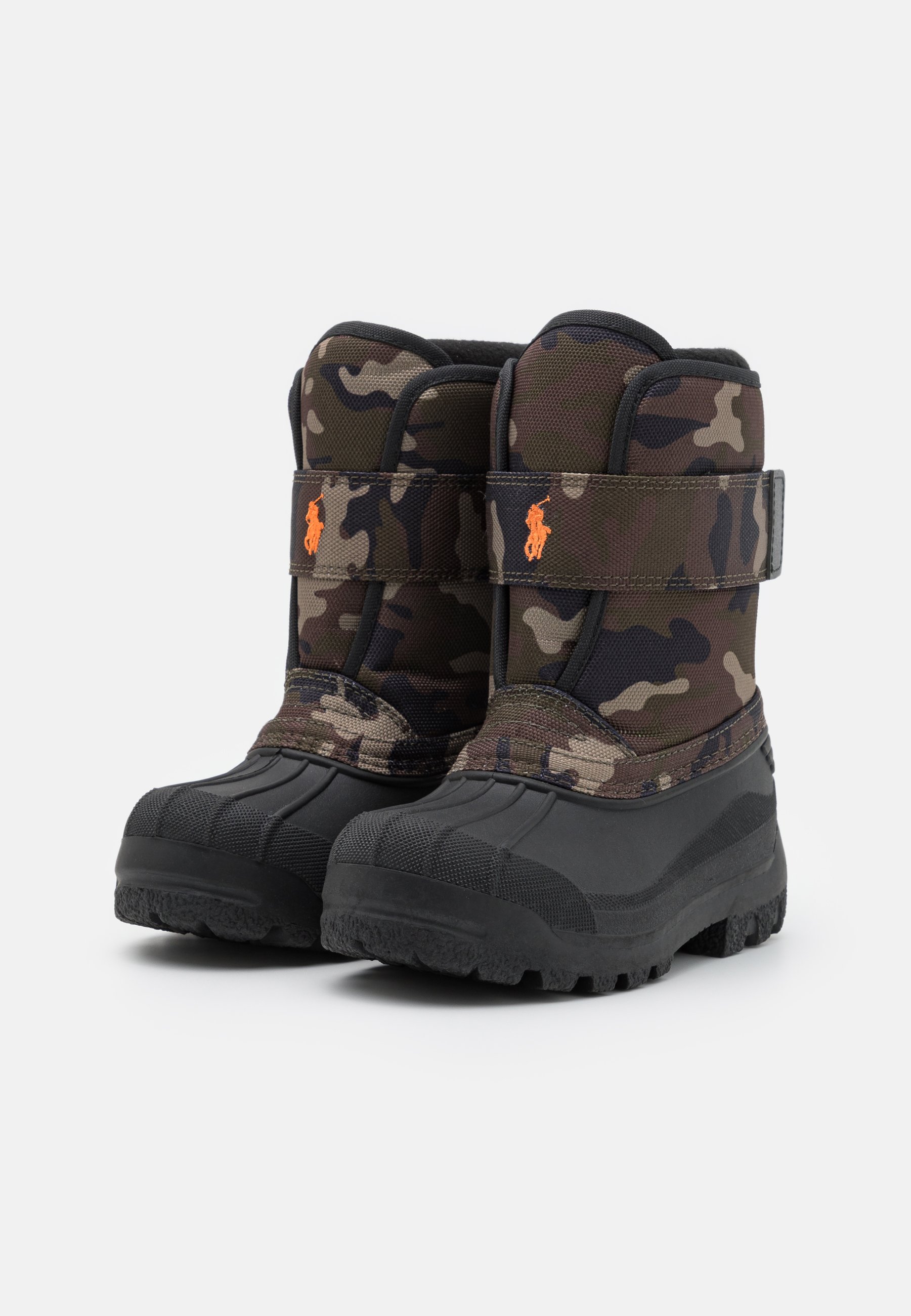 Polo Ralph Lauren EVERLEE UNISEX - Winter boots - olive/black/orange/green