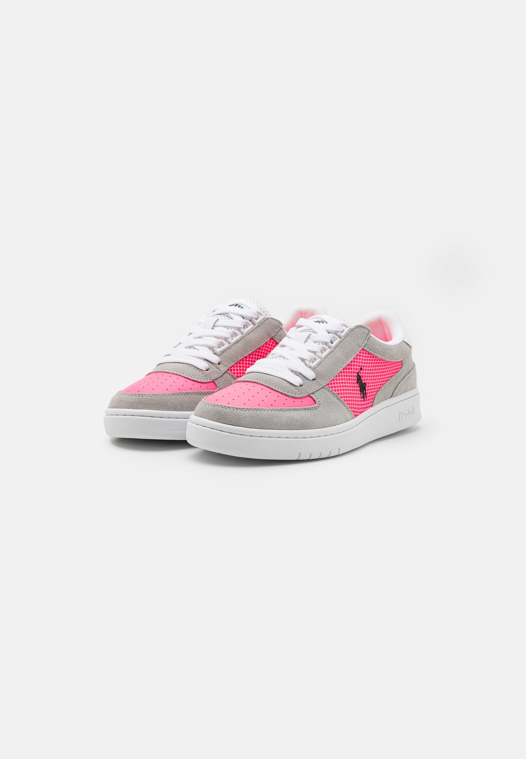 Polo Ralph Lauren TOP LACE UNISEX - Trainers - grey fog/pink/light grey