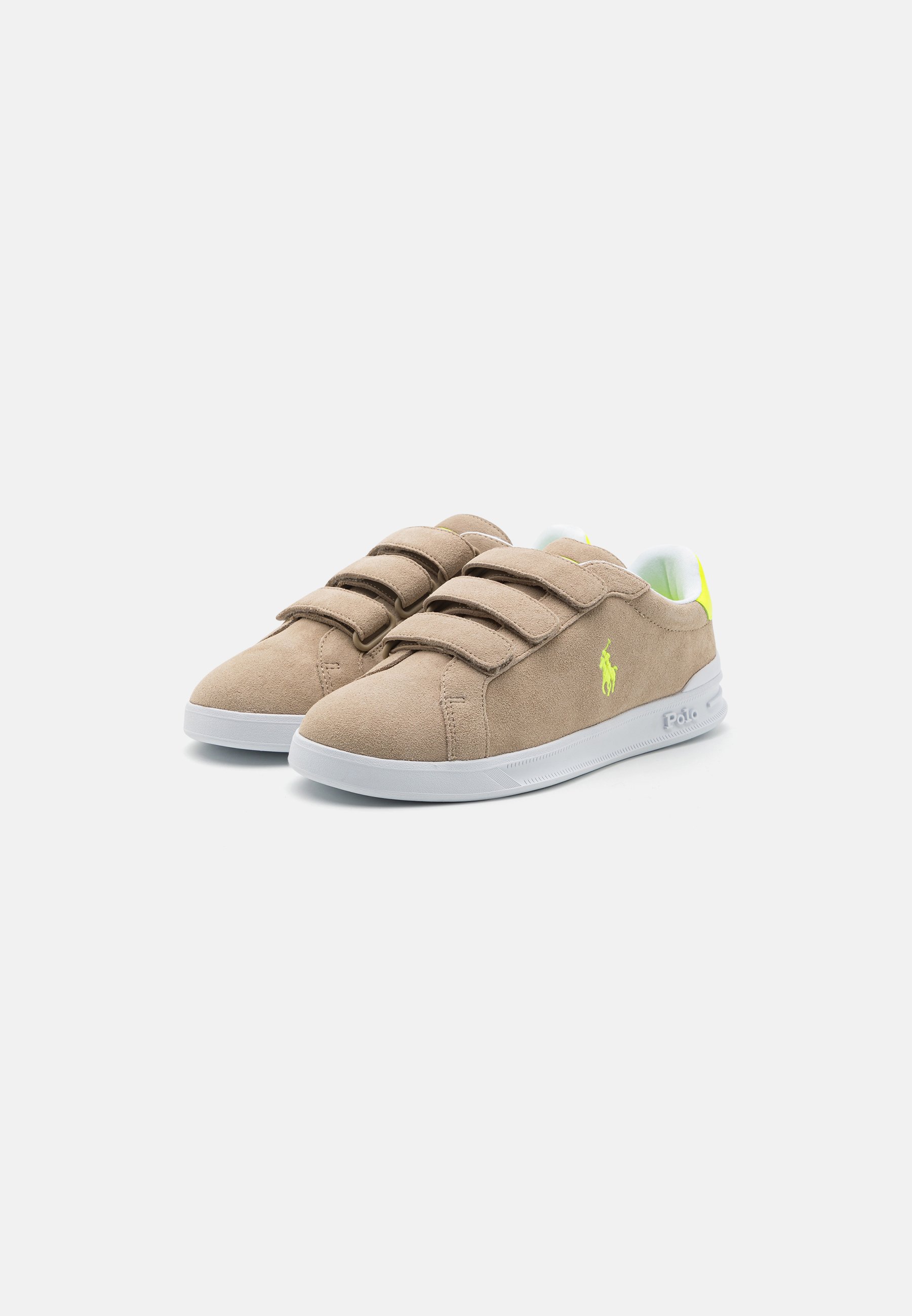 Polo Ralph Lauren LACE UNISEX - Trainers - milkshake/safety yellow/beige