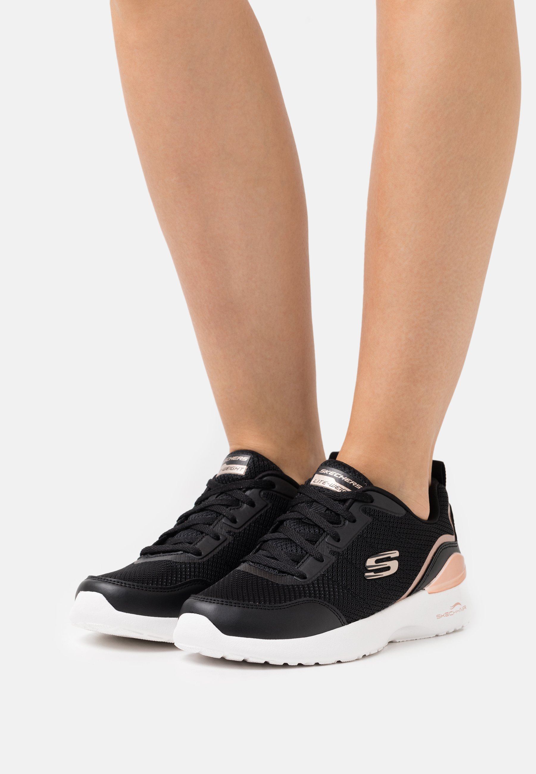 Skechers SKECH AIR DYNAMIGHT - Trainers - black/rose gold/black