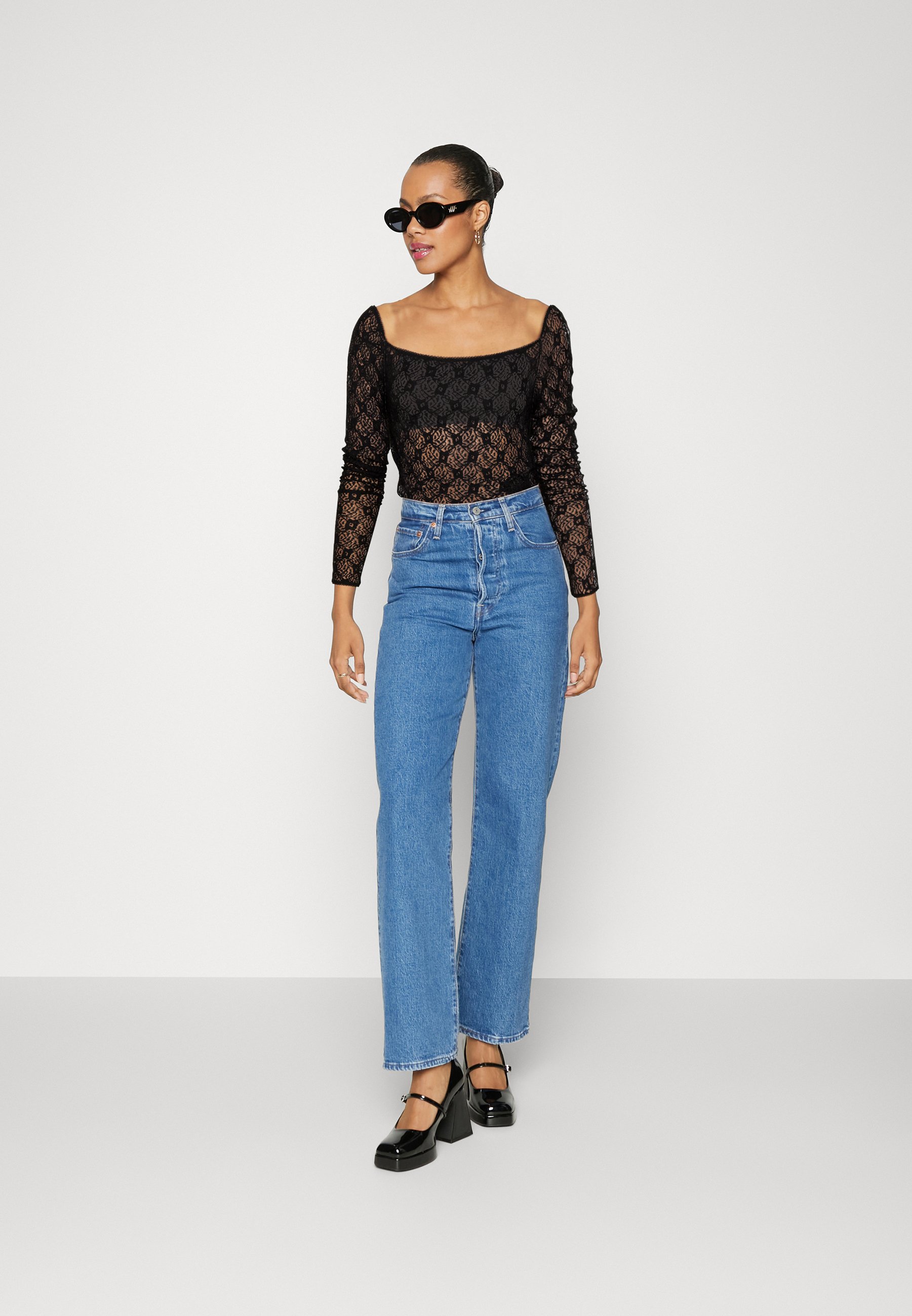 Vero Moda VMLIZZO - Long sleeved top - black