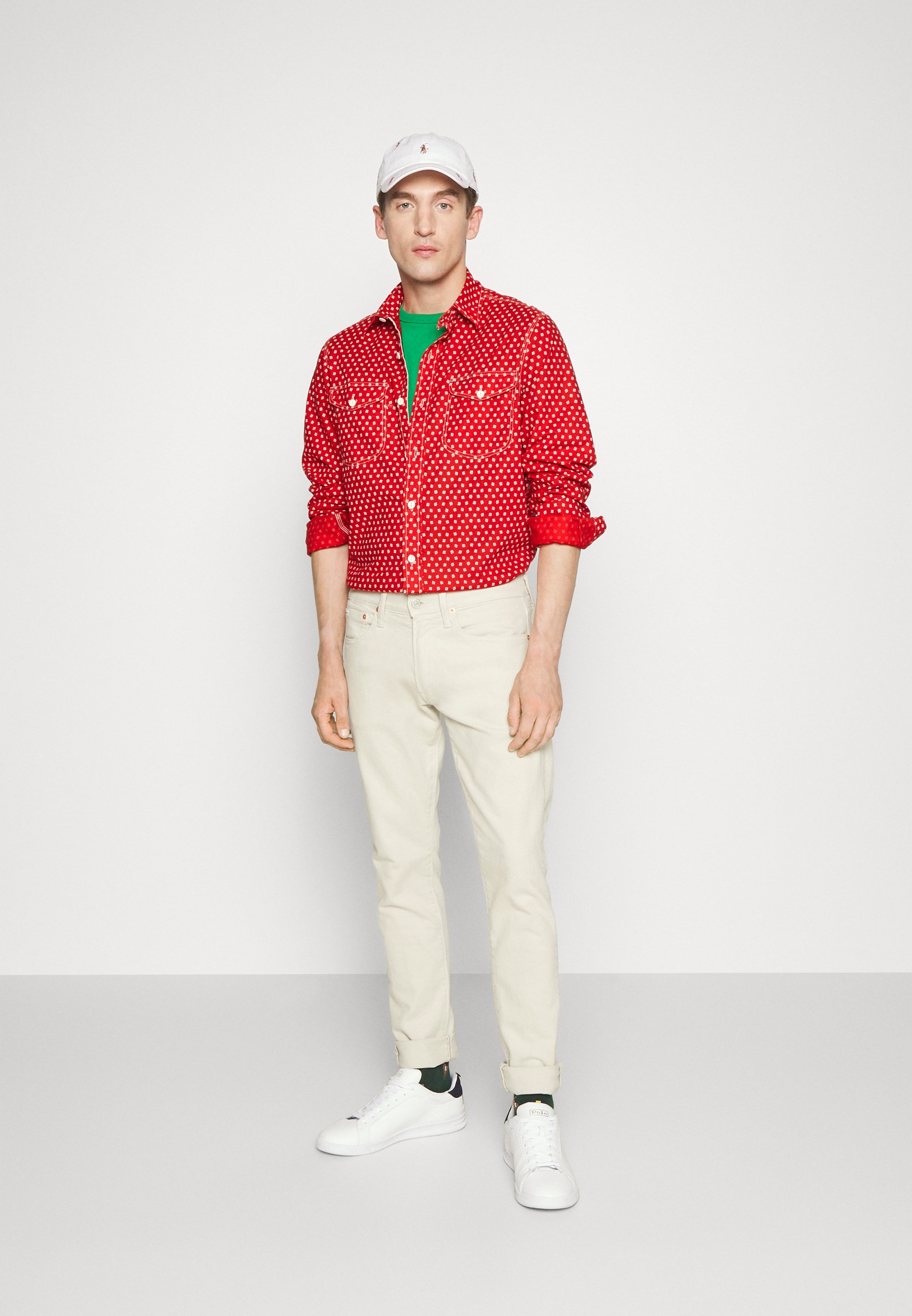 Polo Ralph Lauren LONG SLEEVE SPORT - Shirt - country bud/red