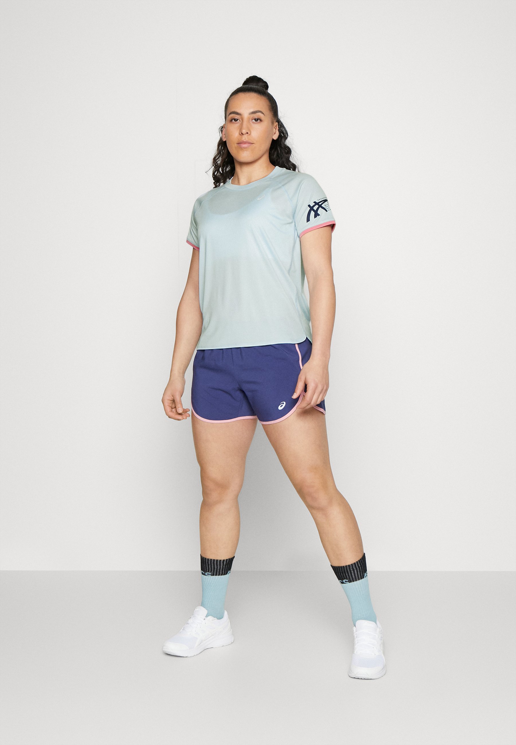 ASICS ICON - Print T-shirt - indigo blue/light blue