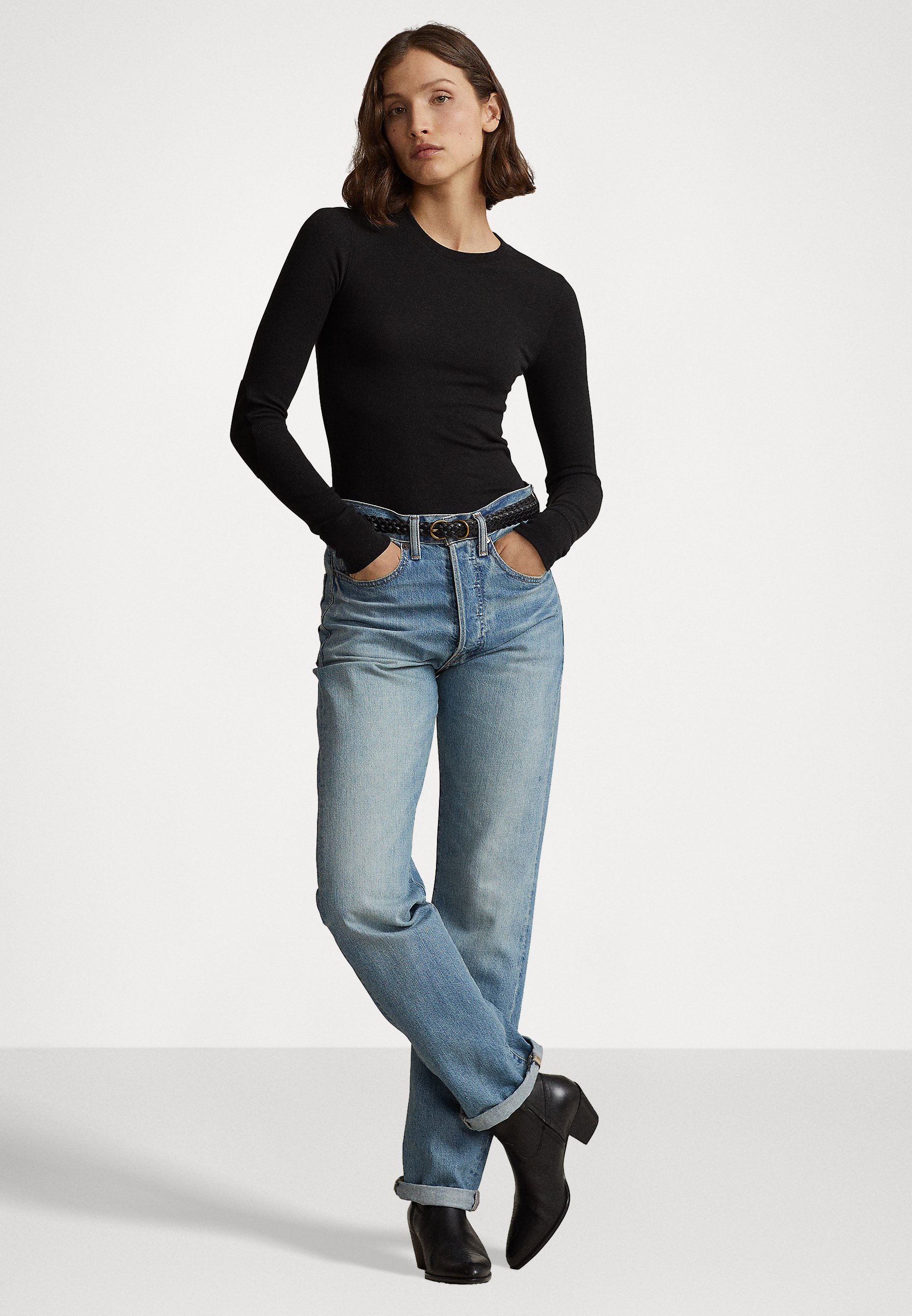 Polo Ralph Lauren LONG SLEEVE - Long sleeved top - black