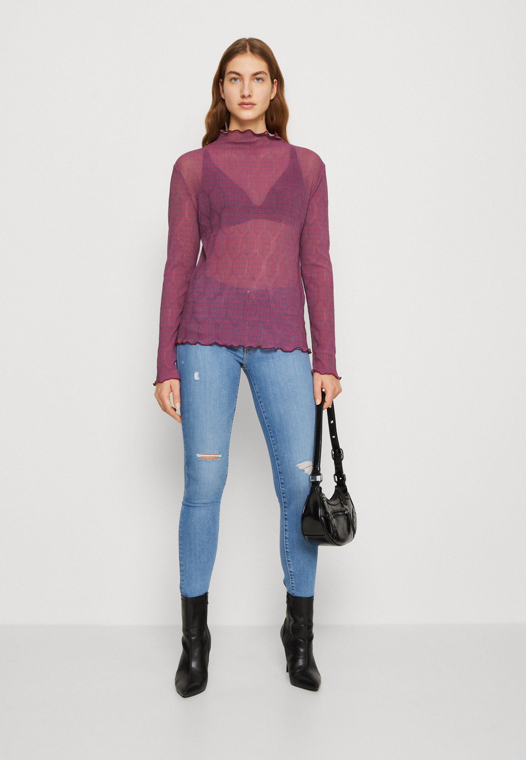 Levi's® LETTUCE EDGE SECOND SKIN PRIDE - Long sleeved top - charlotte/earth red/lilac