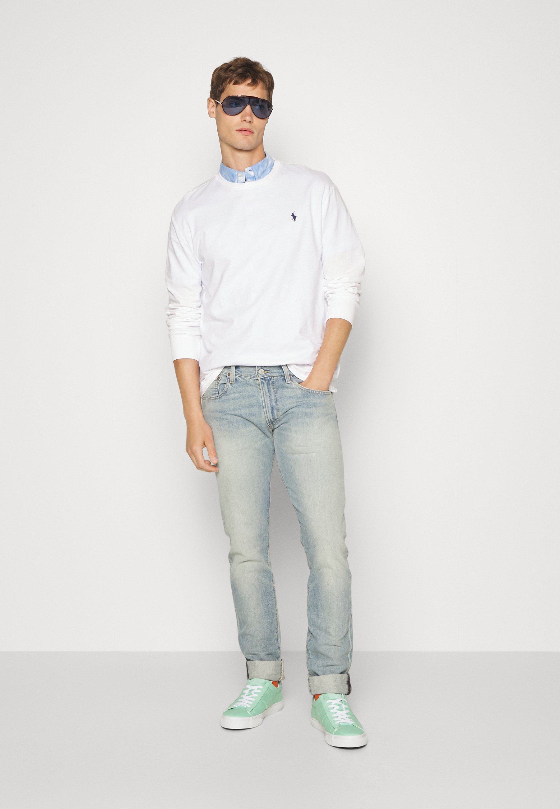 Polo Ralph Lauren CLASSIC FIT LONG SLEEVE - Long sleeved top - white