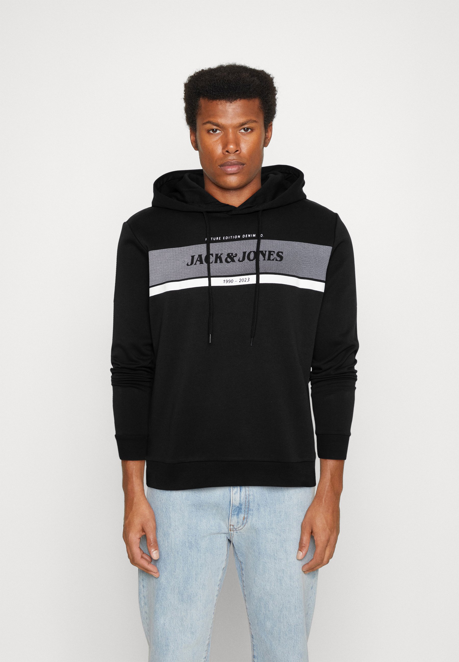 Jack &Jones JJALEX HOOD - Sweatshirt - black