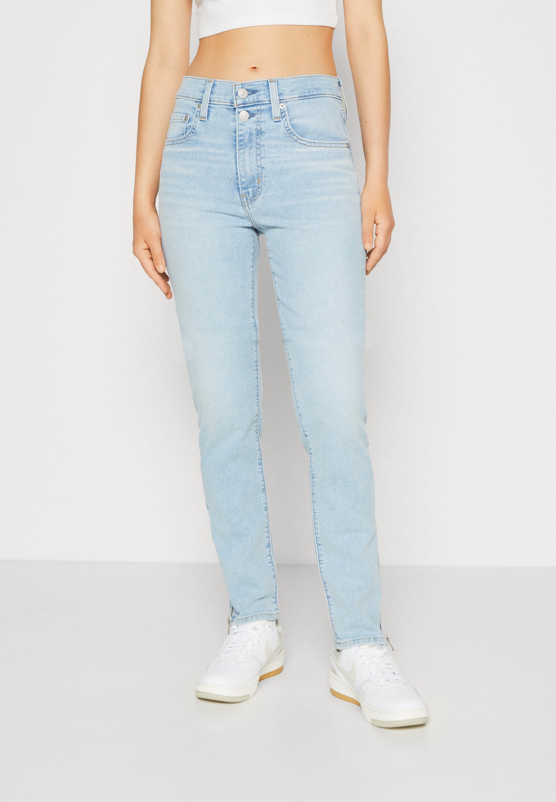 Levi's® 724™ BUTTON SHANK - Straight leg jeans - zipper zazzle/light-blue denim
