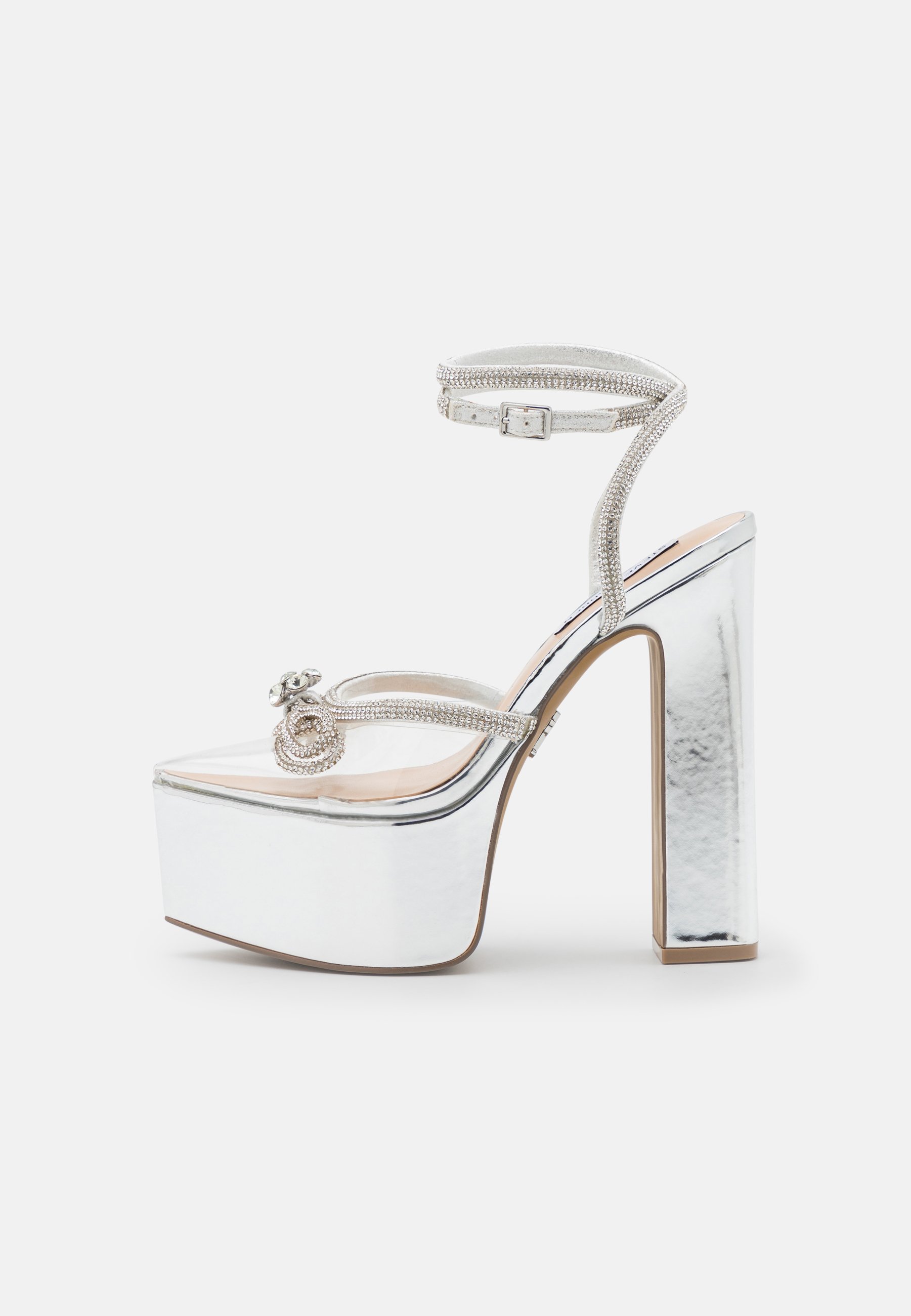 Steve Madden BELLISIMA - High heeled sandals - silver/silver-coloured