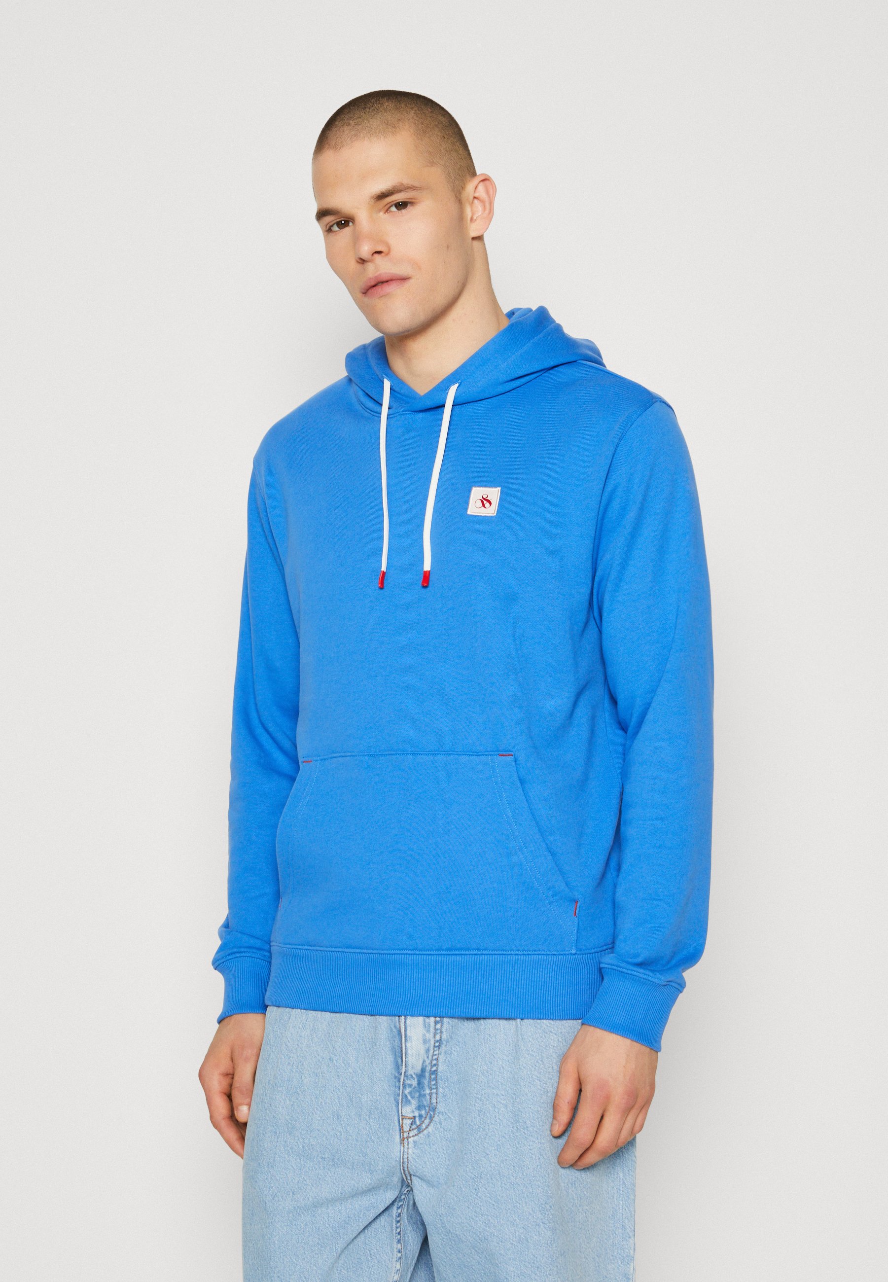 Scotch & Soda REGULAR FIT ESSENTIAL BADGE HOODIE - Hoodie - rhythm blue/blue