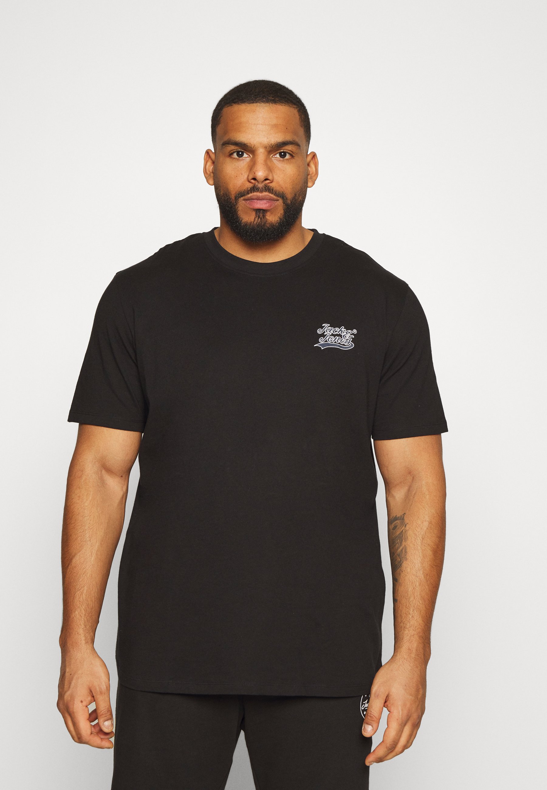 Jack &Jones JORTREVOR TEE CREW NECK  - Print T-shirt - black