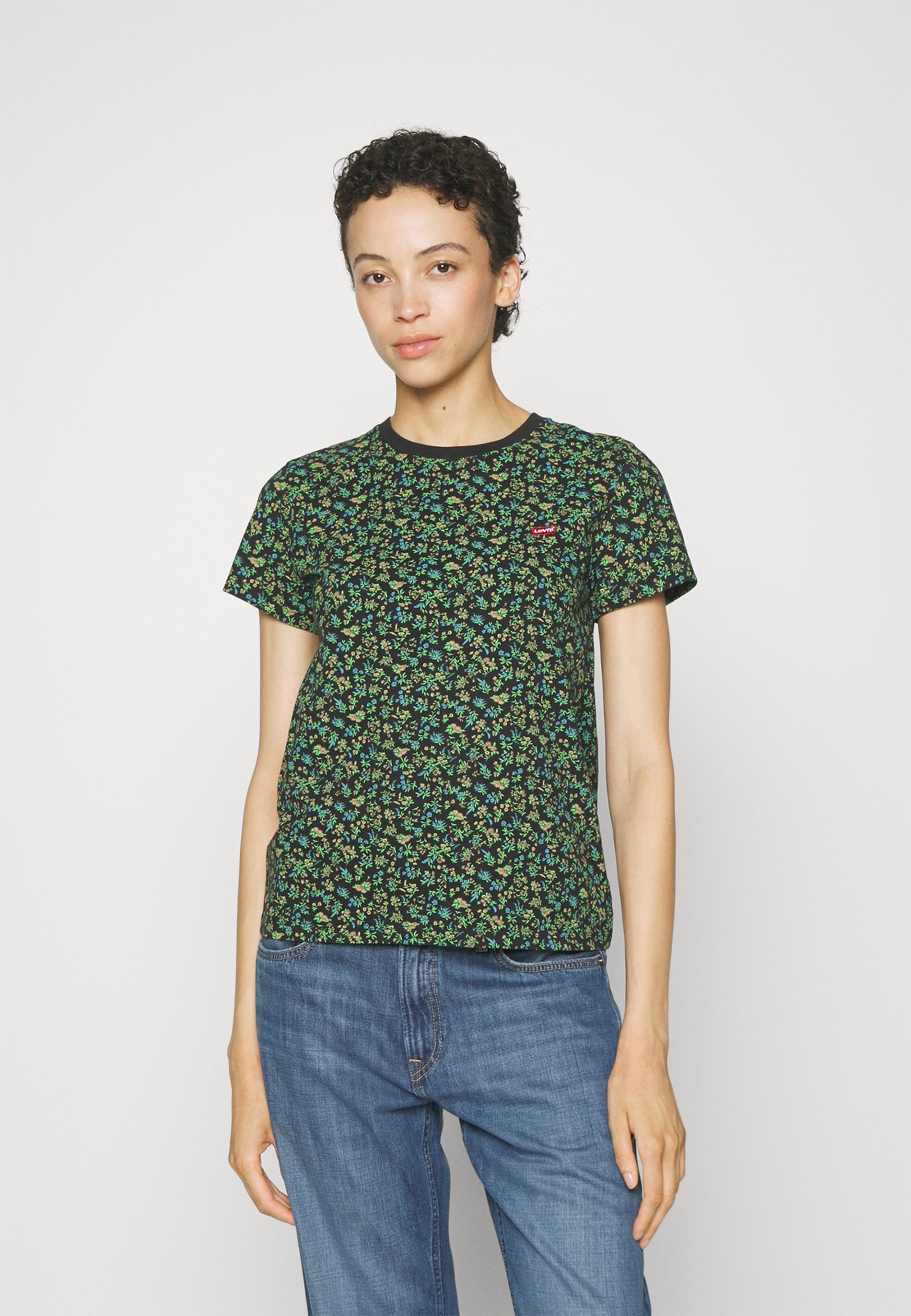 Levi's® PERFECT TEE - Basic T-shirt - black/multi-coloured/black