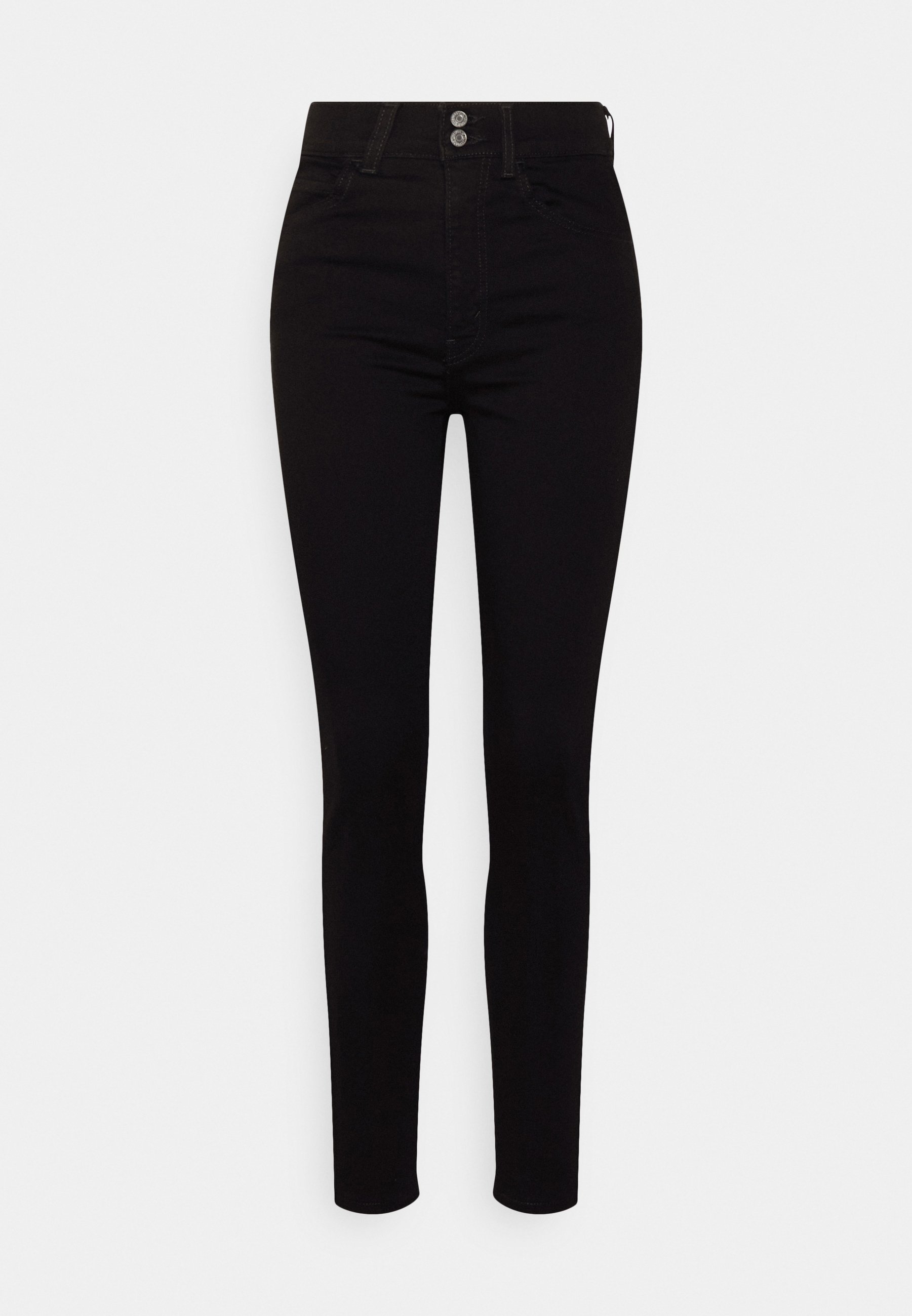 Levi's® RETRO HIGH SKINNY DOUBLE BUTTON - Jeans Skinny Fit - soft black/black denim
