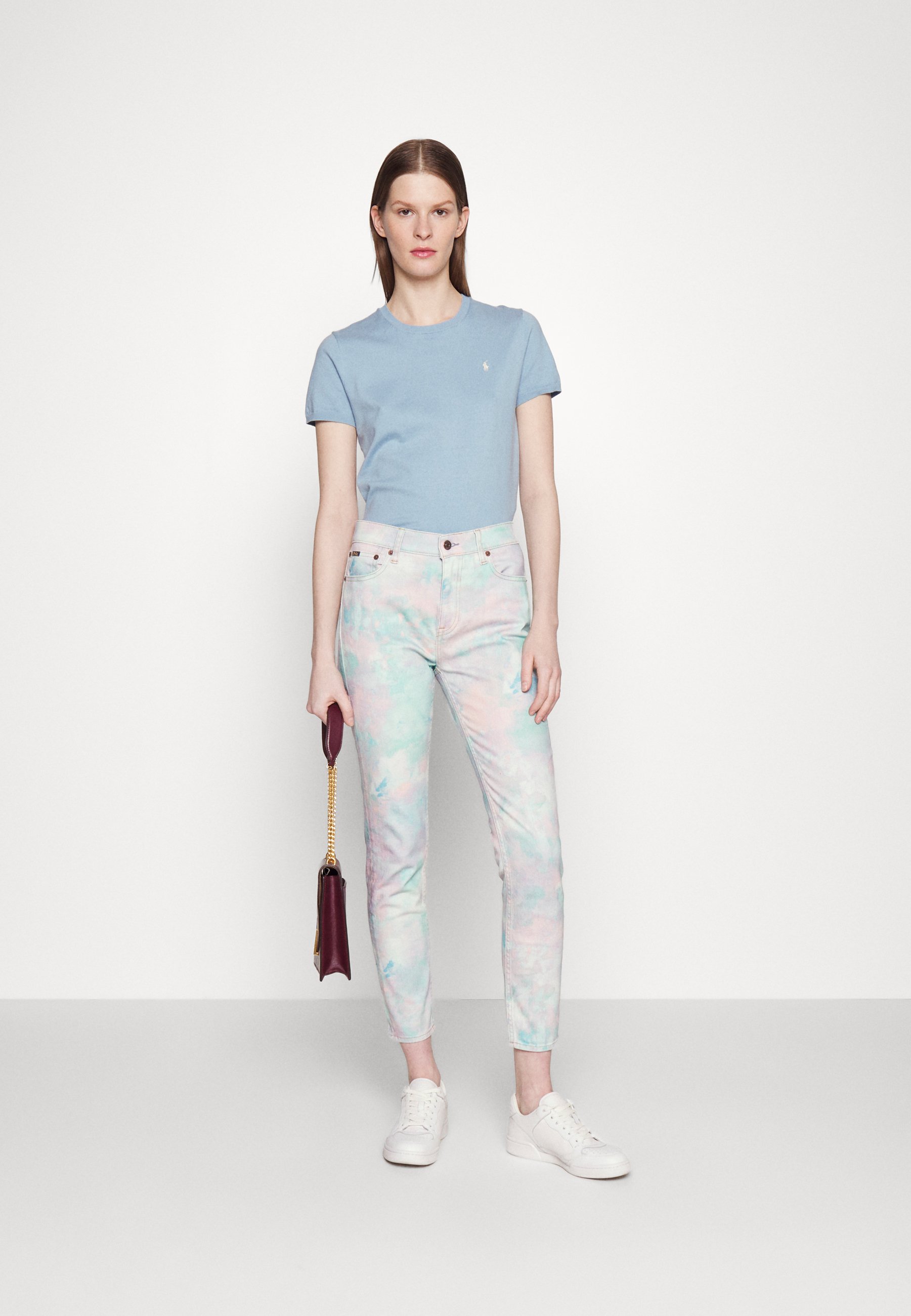 Polo Ralph Lauren CREW - Basic T-shirt - powder blue/blue