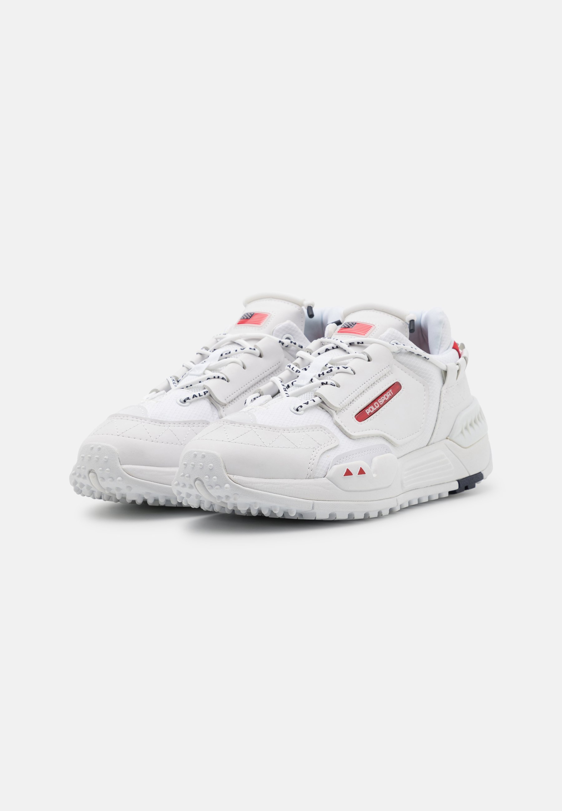 Polo Ralph Lauren PS200 TOP LACE UNISEX - Trainers - white/navy/red/white