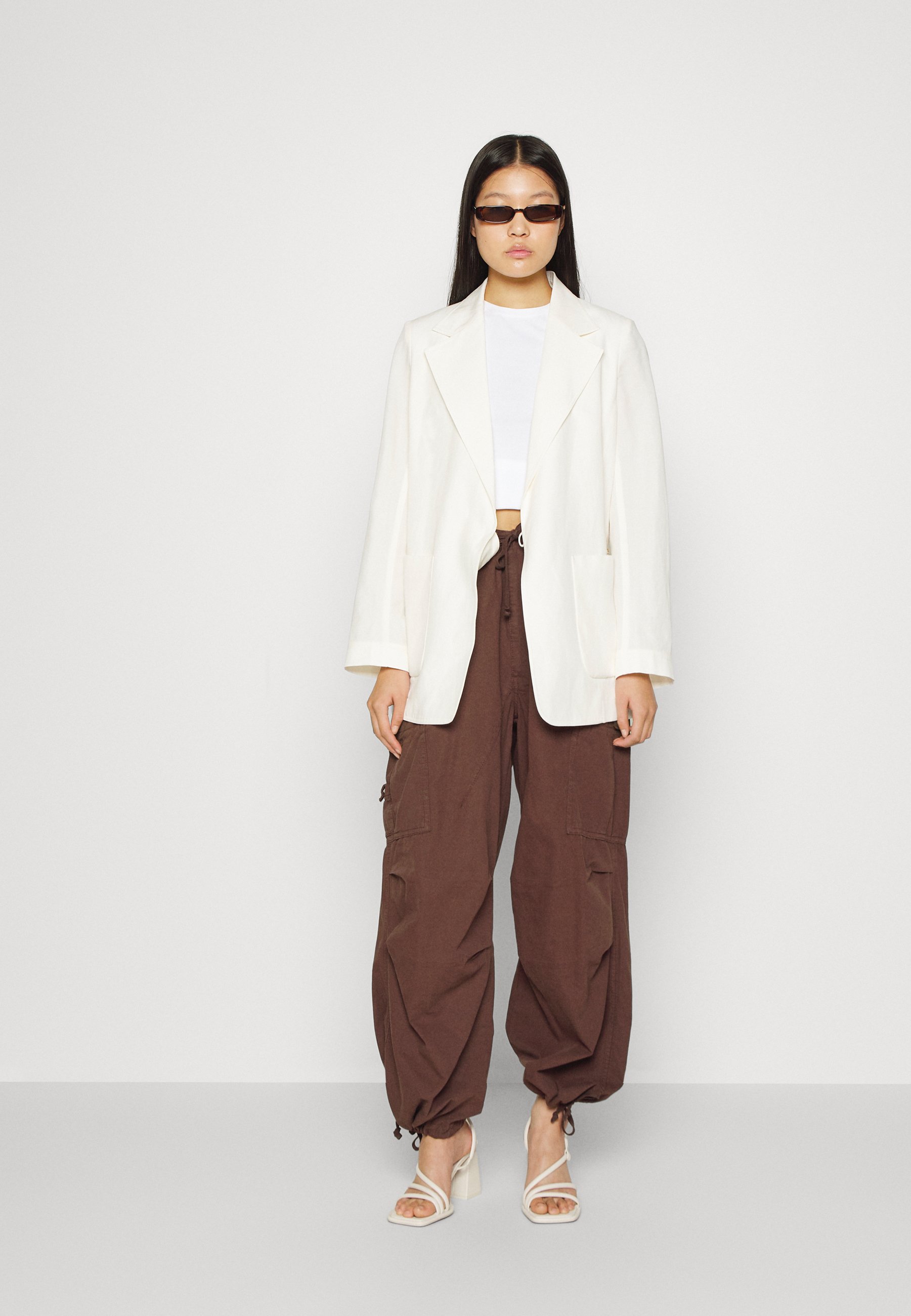 Scotch & Soda WRAP - Short coat - ecru/off-white