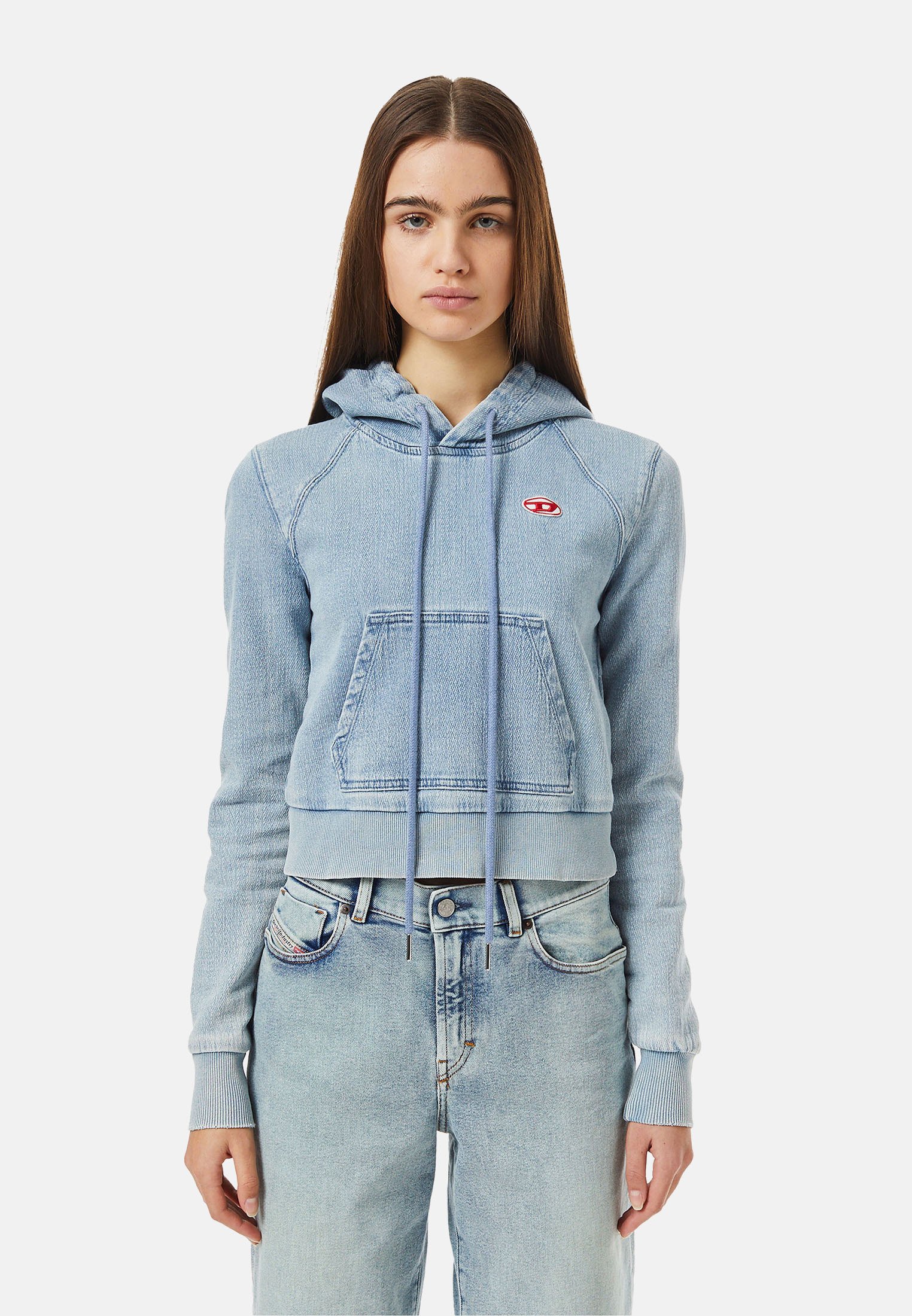 Diesel ANGY - Hoodie - light blue/light-blue denim