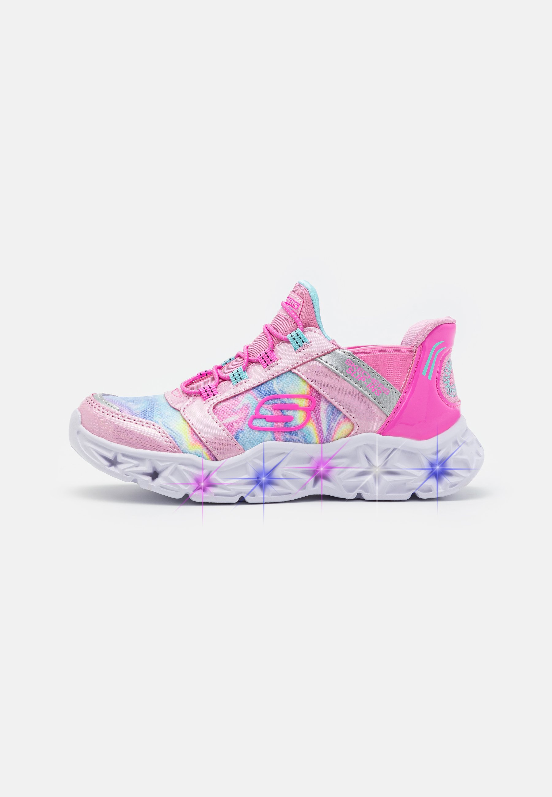 Skechers GALAXY LIGHTS - Trainers - pink/multi-coloured/light pink