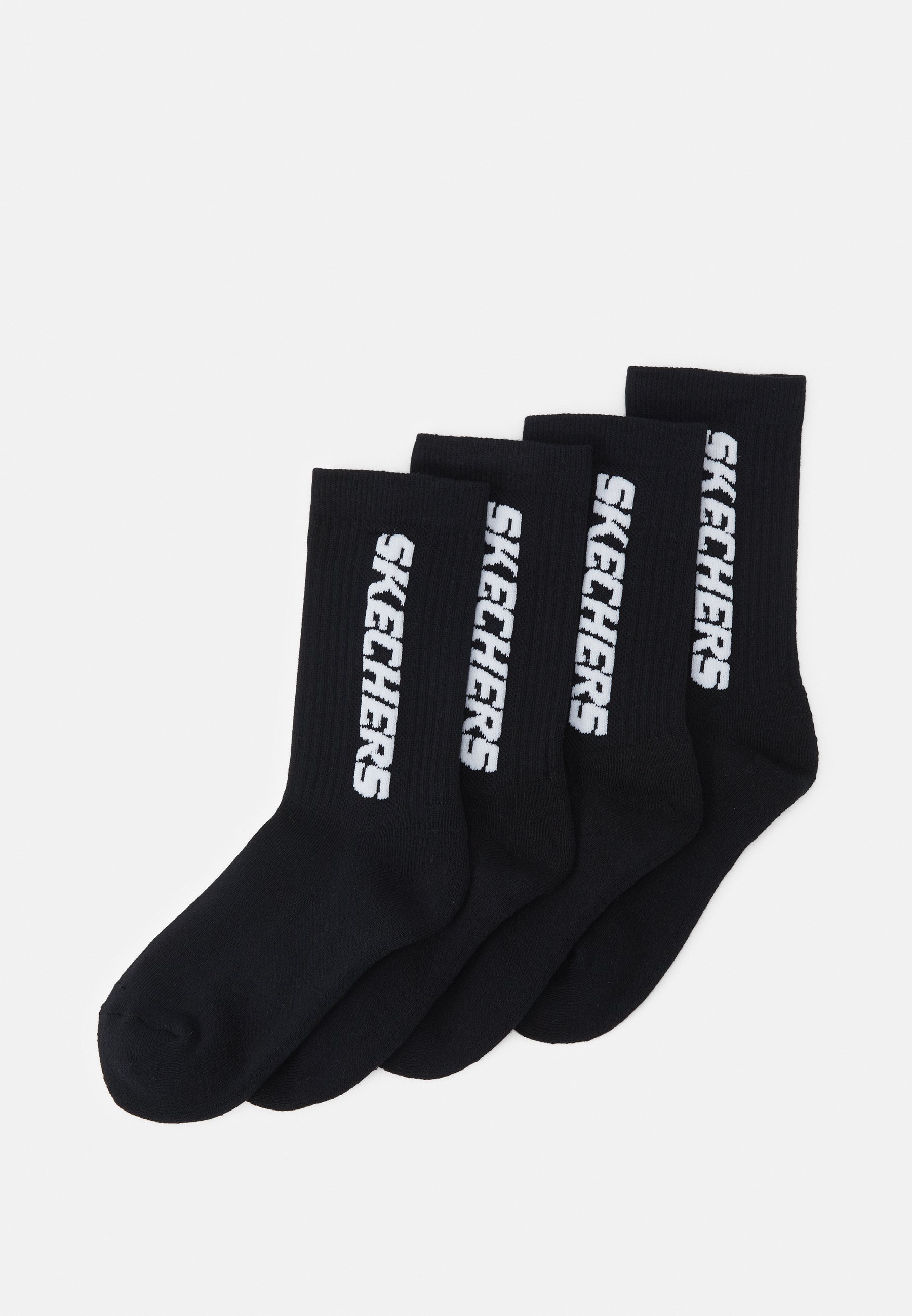 Skechers BOYS CUSHIONED TENNIS SOCKS 4 PACK UNISEX - Socks - black