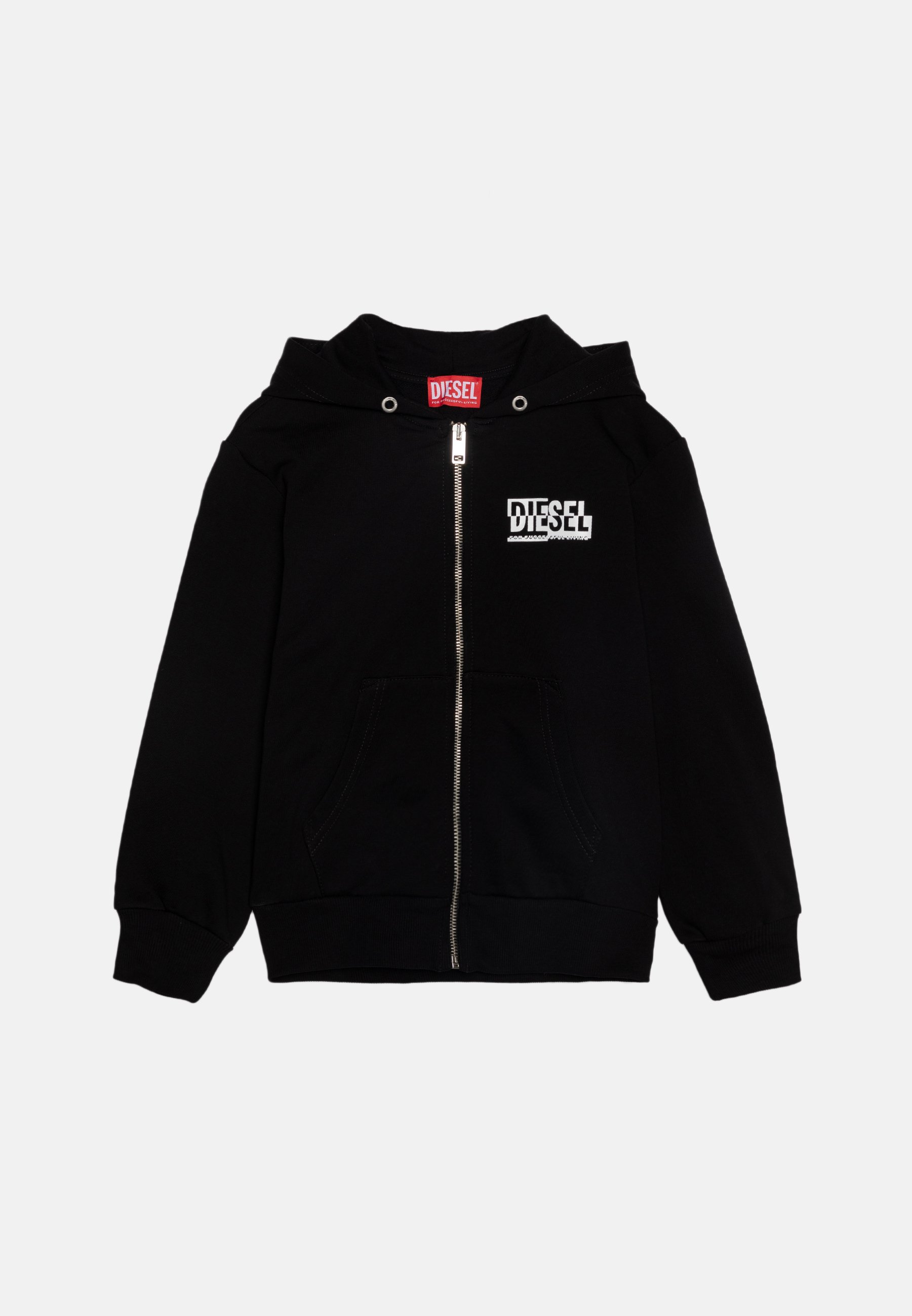Diesel SPONE OVER UNISEX - Zip-up sweatshirt - nero/black