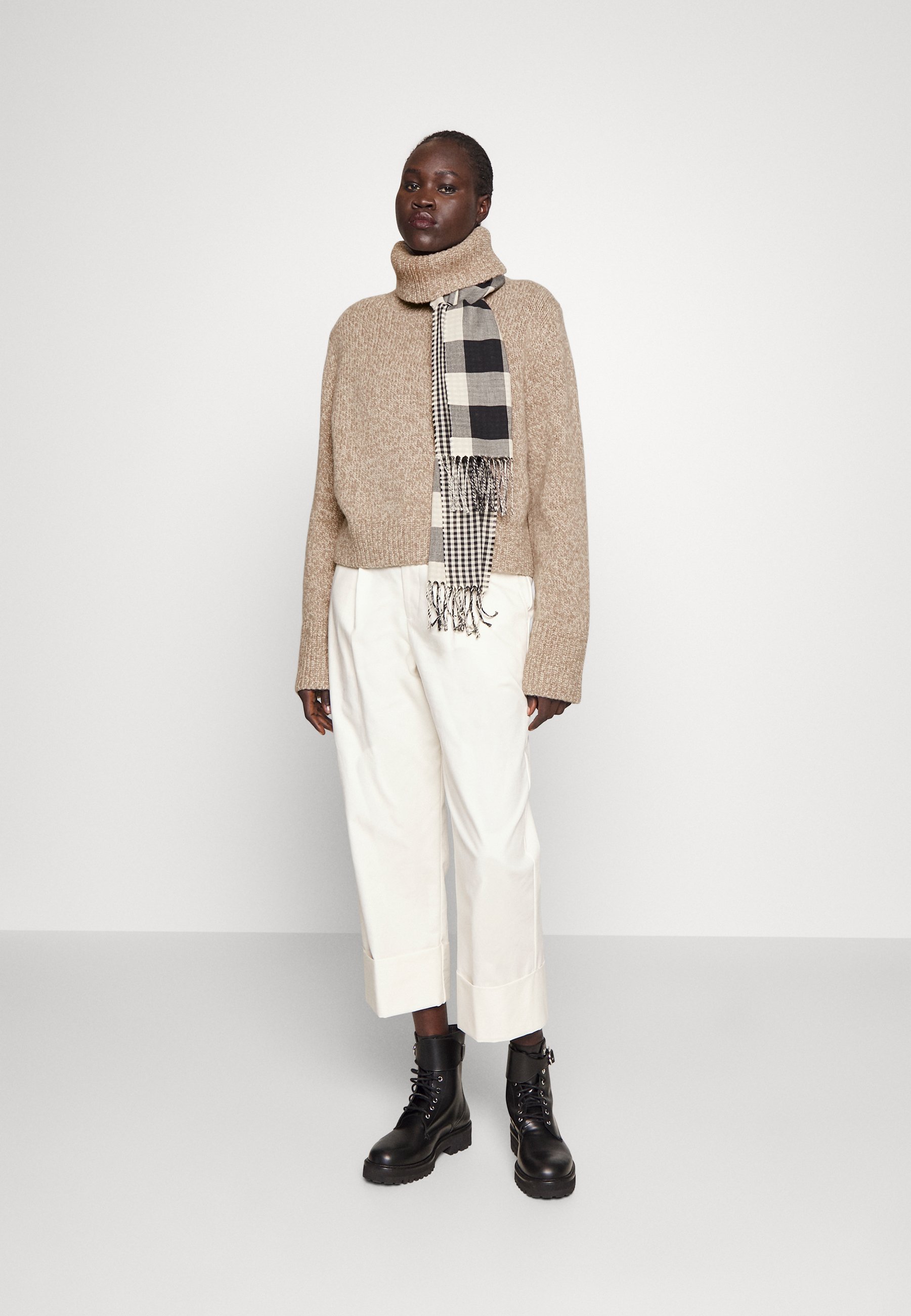 Polo Ralph Lauren LONG SLEEVE - Jumper - light brown marl/brown