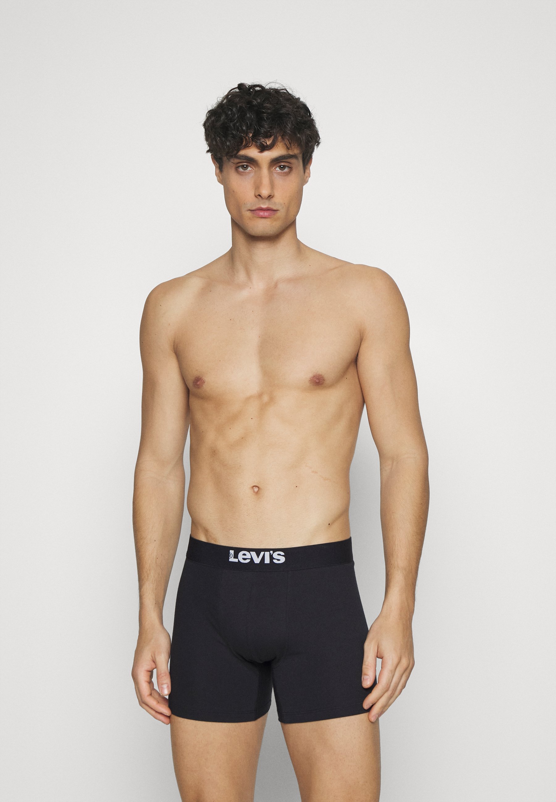 Levi's® MEN SOLID BASIC BOXER BRIEF 4 PACK - Pants - black