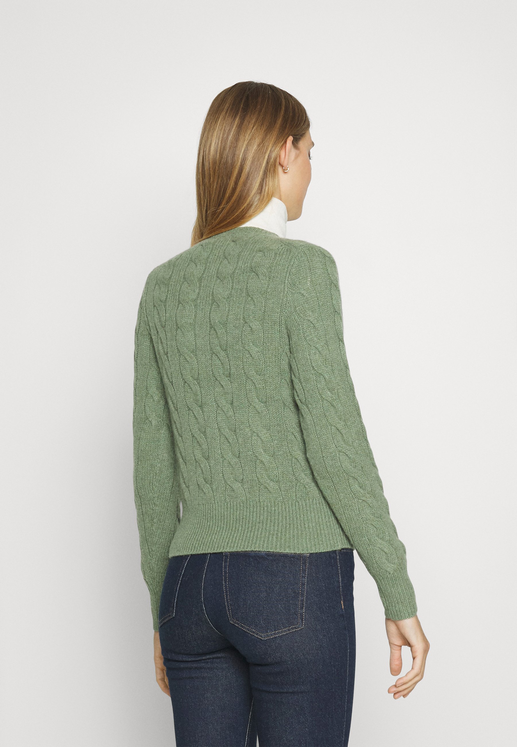 Polo Ralph Lauren LONG SLEEVE CARDIGAN - Cardigan - lovette heather/green