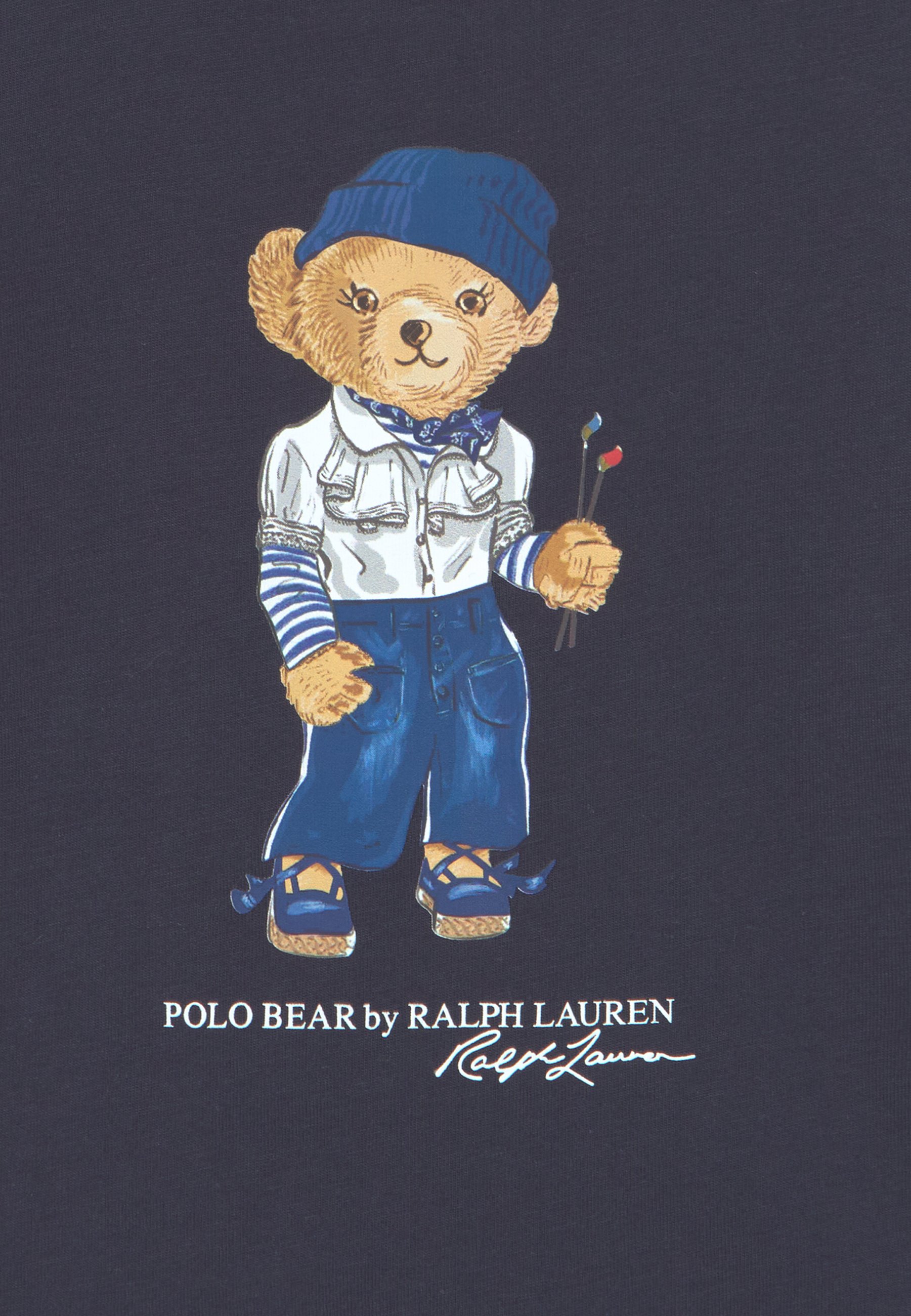 Polo Ralph Lauren BABY BEAR TEE - Print T-shirt - hunter navy/dark blue